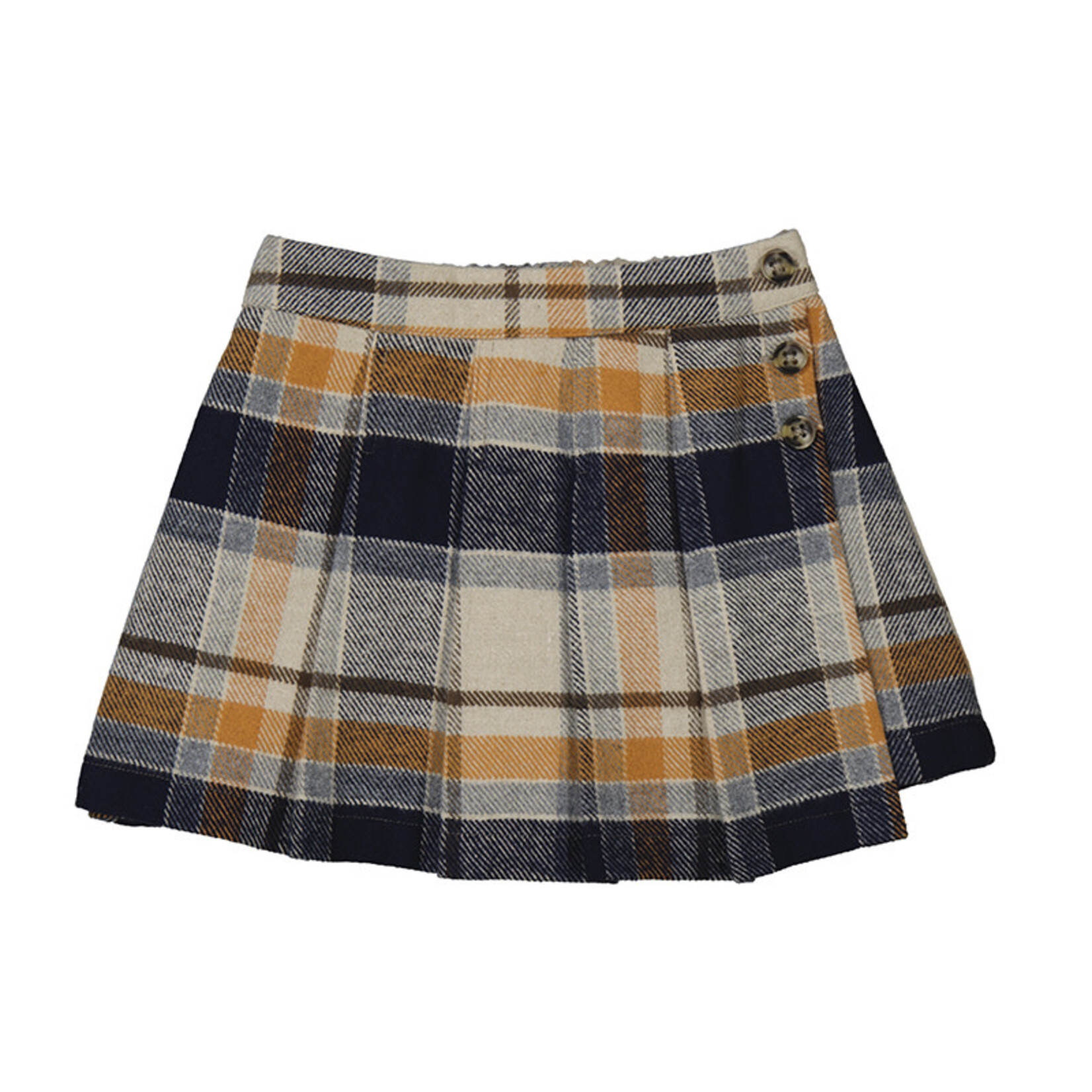 Mayoral MAYORAL - Scottish-style blue and yellow plaid skirt