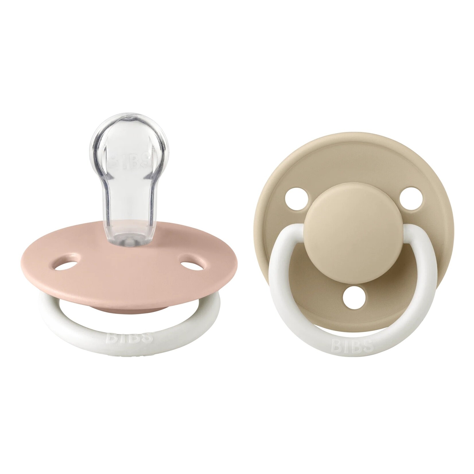 Bibs BIBS -  Set of two pacifiers 'De Lux - Blush Night/ Vanilla Night'