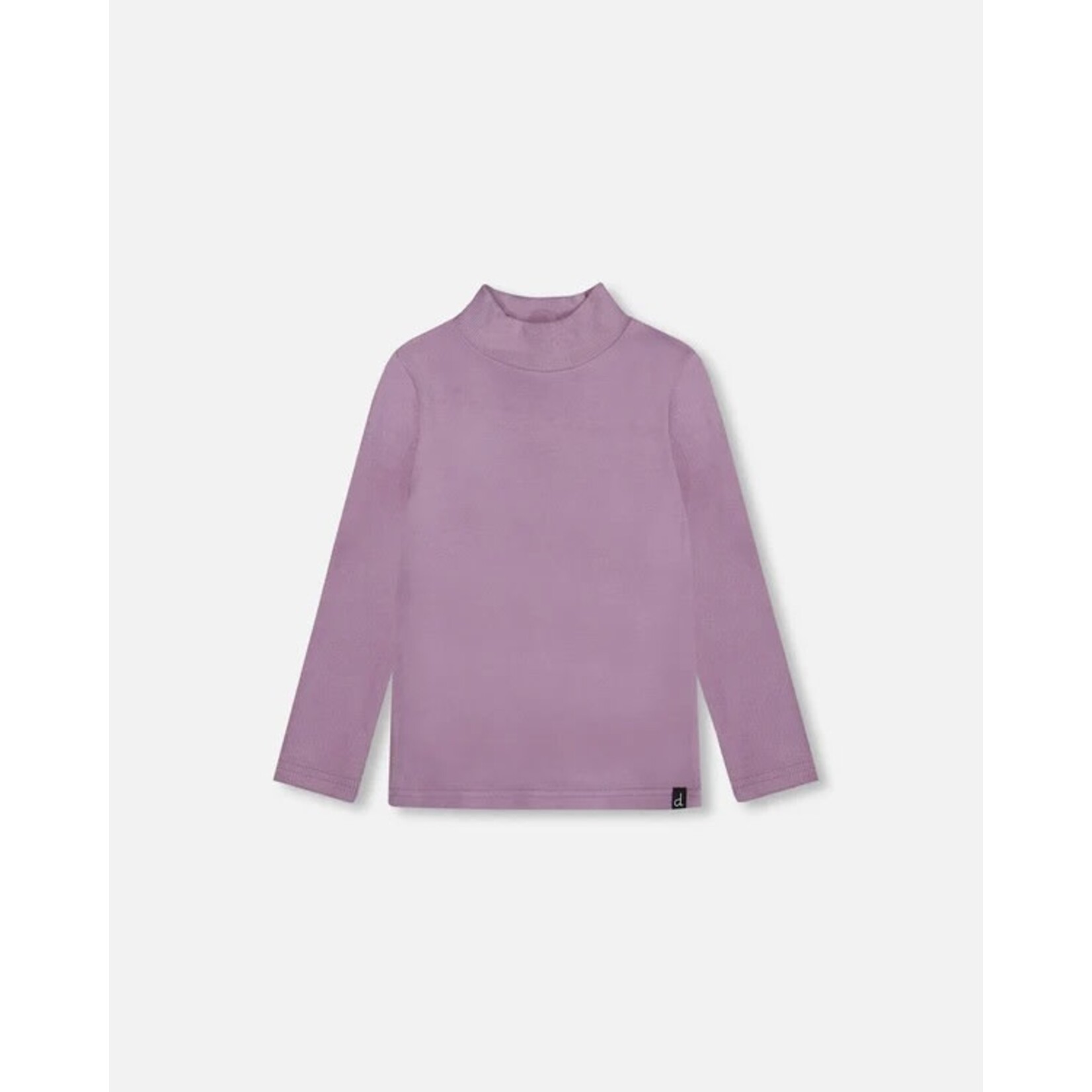 Deux par Deux DEUX PAR DEUX - Super soft lilac brushed ribbed mock neck top