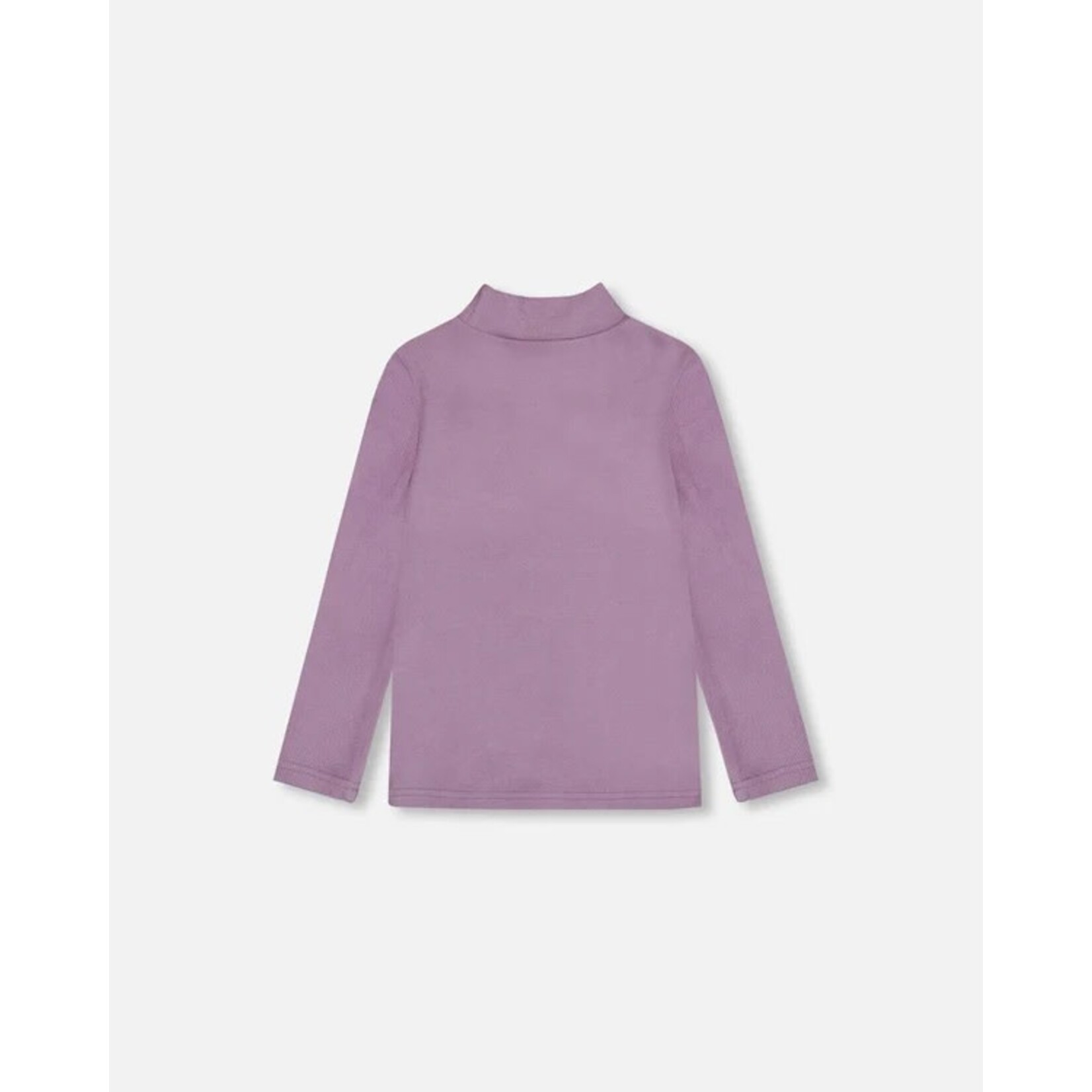 Deux par Deux DEUX PAR DEUX - Super soft lilac brushed ribbed mock neck top