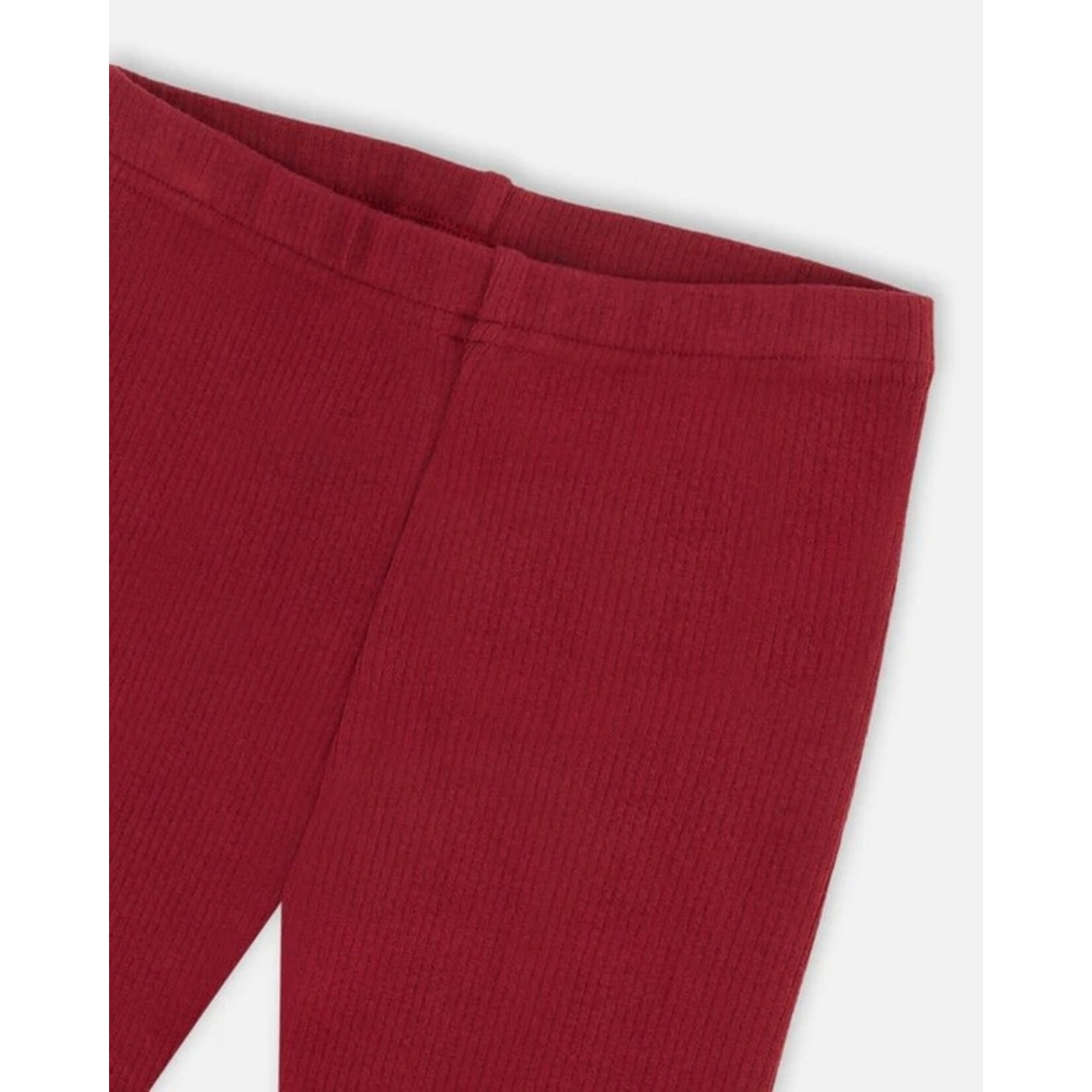 Deux par Deux DEUX PAR DEUX - Burgundy ribbed leggings