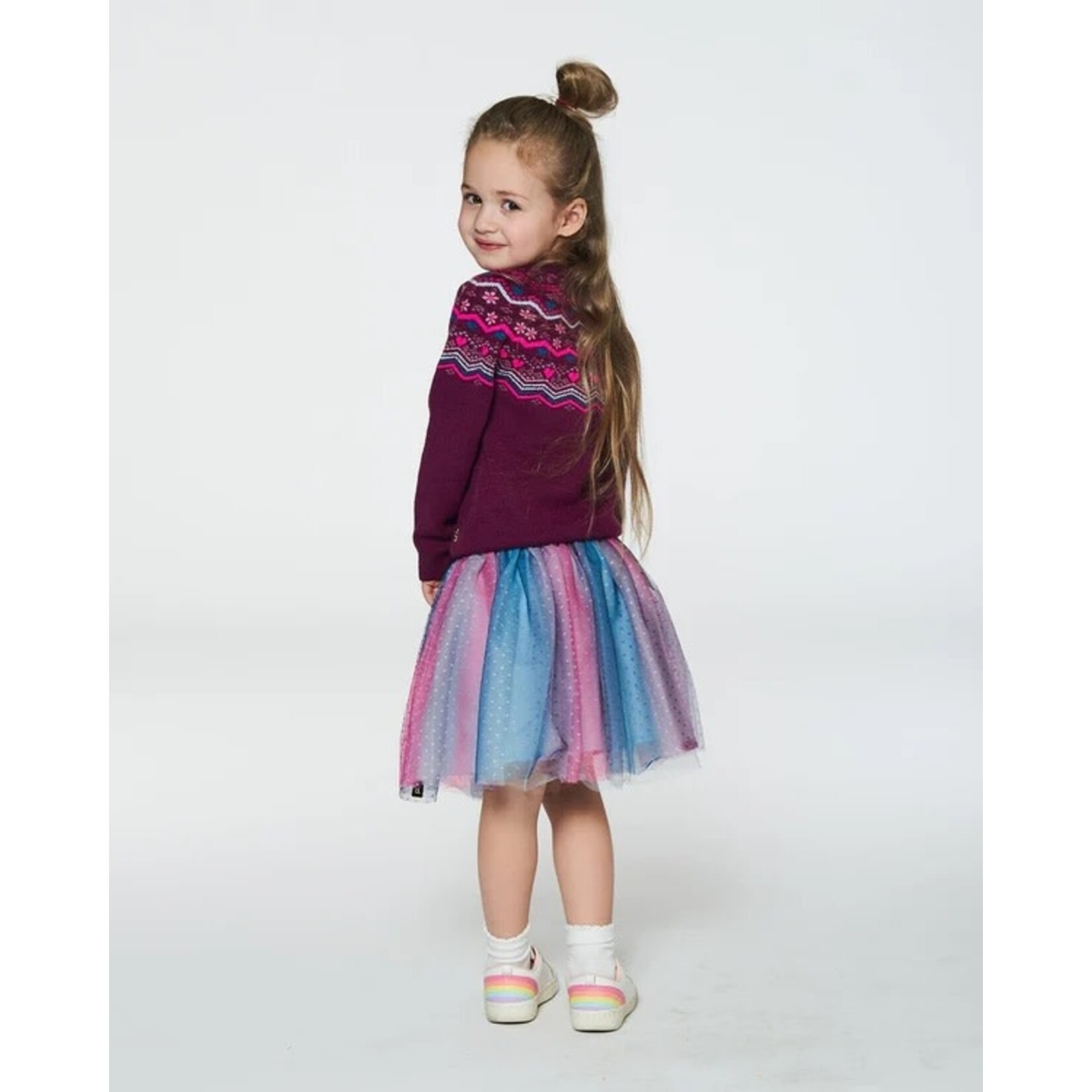 Deux par Deux DEUX PAR DEUX - Vertical Striped Tulle Skirt 'Fairy Forest'