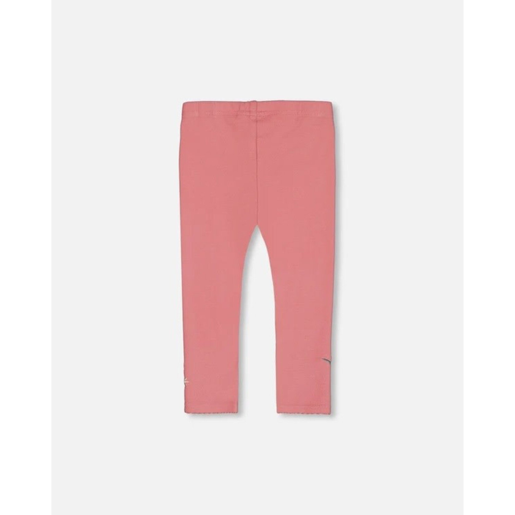 Deux par Deux DEUX PAR DEUX - Super soft brushed ribbed leggings in pale pink 'Edelweiss'