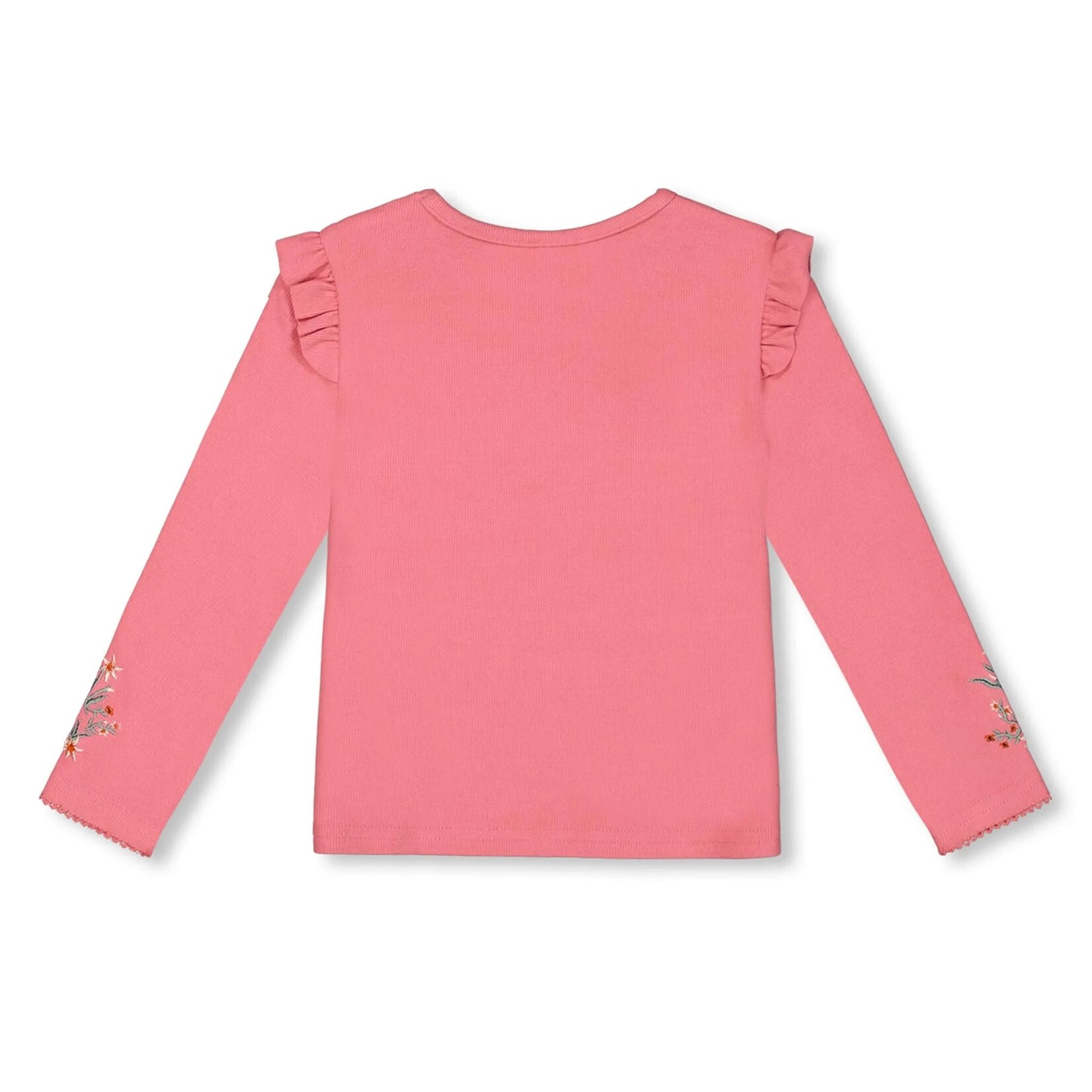 Deux par Deux DEUX PAR DEUX - Ultra soft longsleeve blush pink rib t-shirt  - 'Edelweiss'