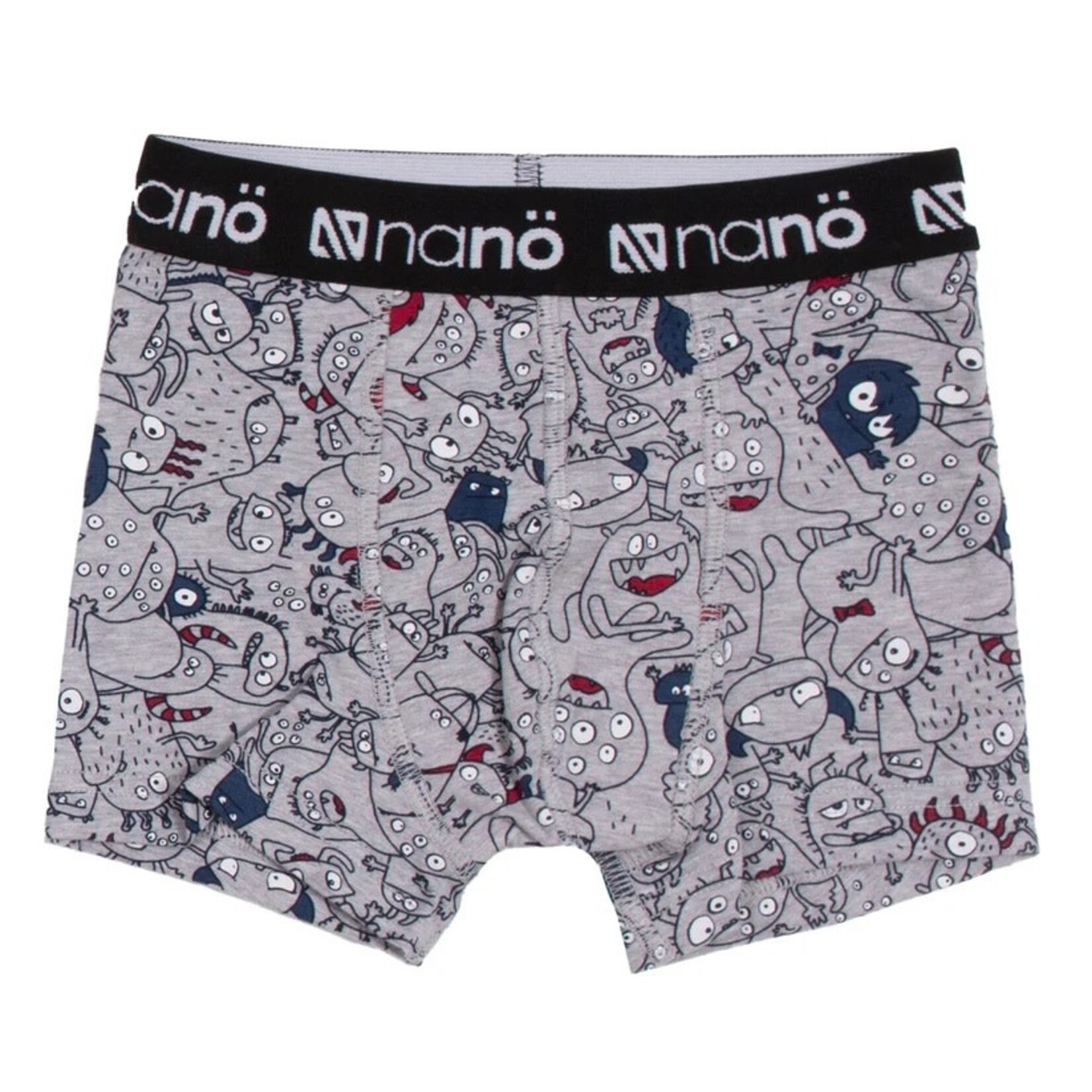 Nanö NANÖ - Pack of 2 boxers 'Monsters/Bears hockey - grey and teal'