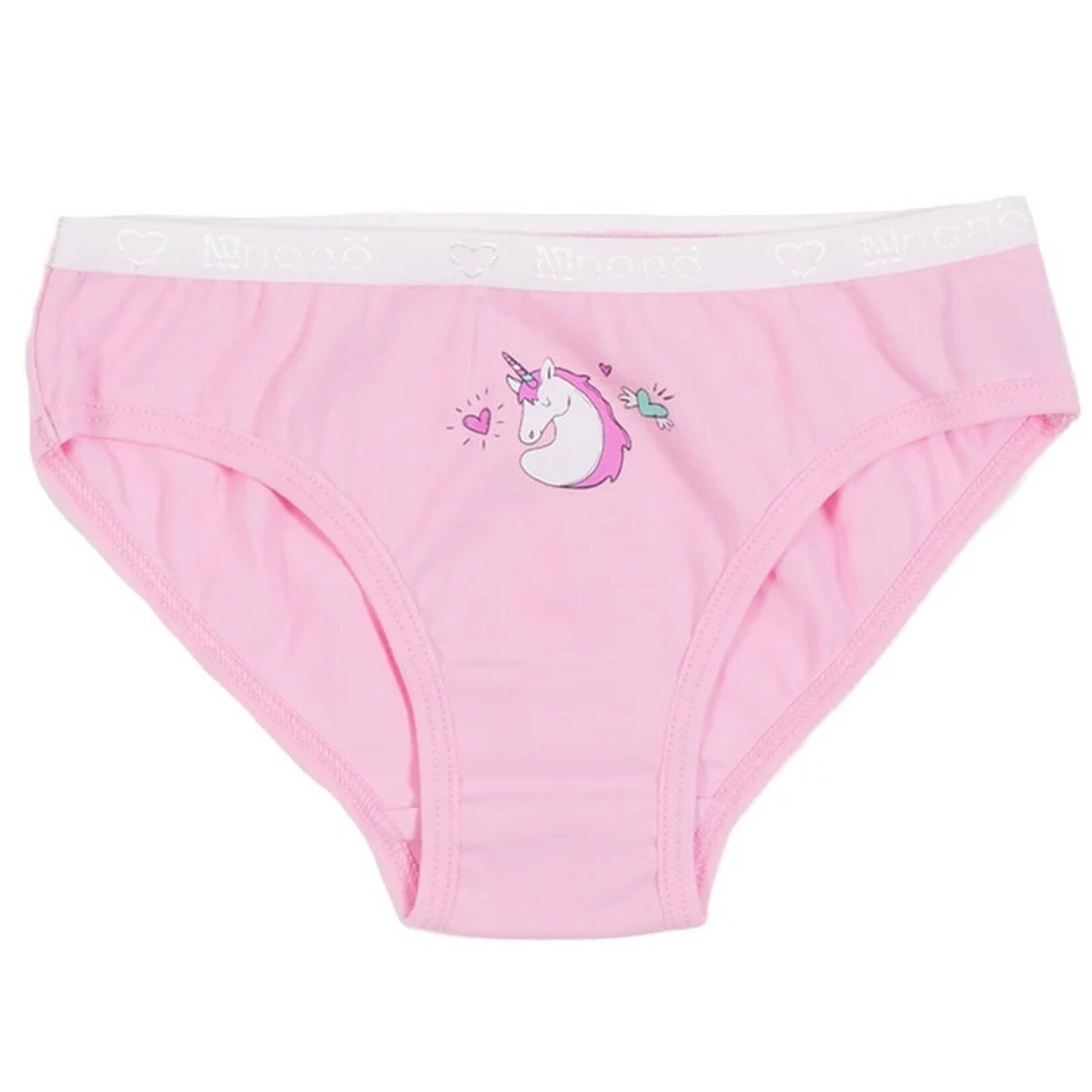 Nanö NANÖ - Lot de 3 culottes 'Licornes et coeurs - Rose et blanche'