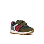 Geox GEOX - Leather Running Shoes 'Alben - Suede+Nylon - Dark Green/Navy'