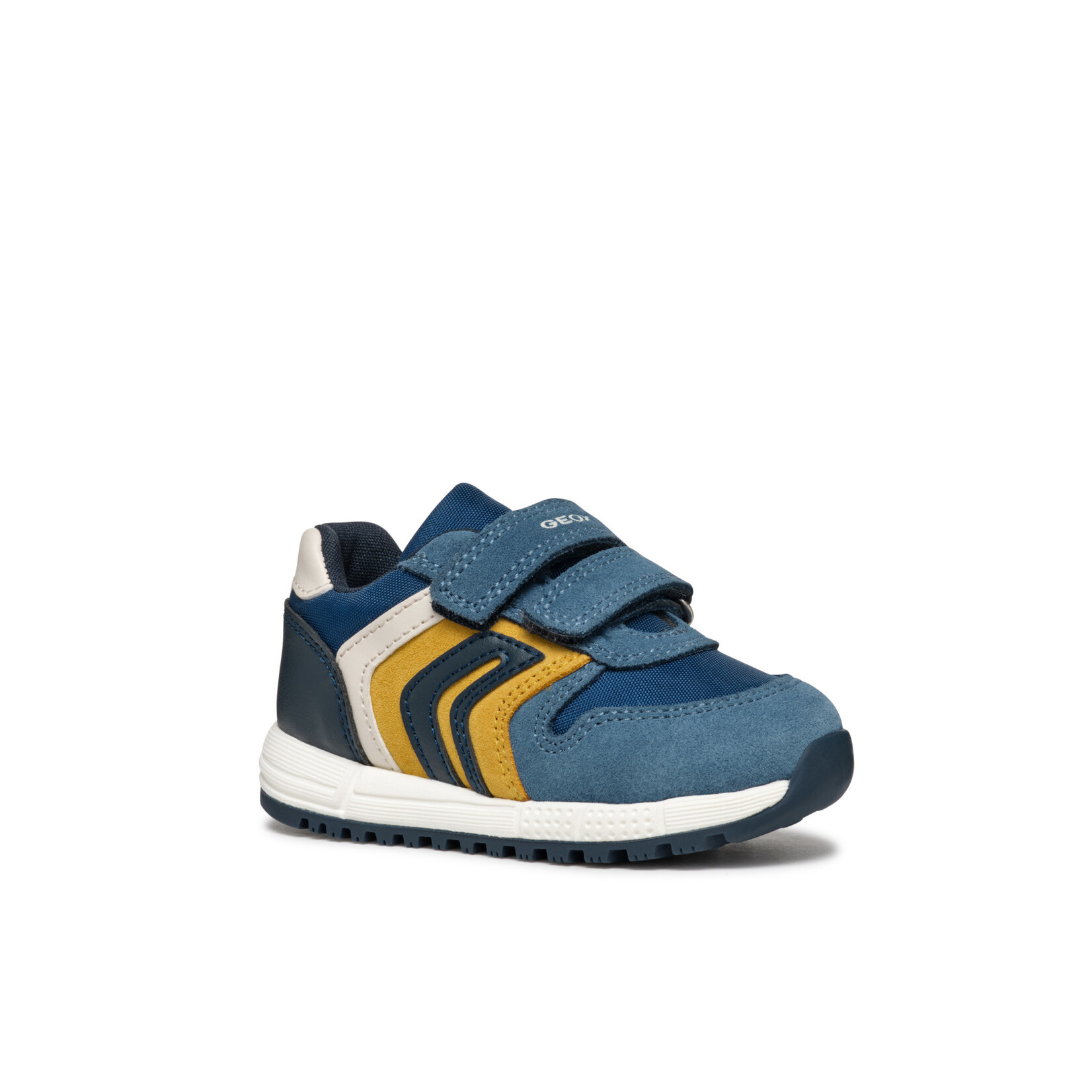 Geox GEOX - Leather Running Shoes 'Alben - Suede+Nylon - Jeans/Ochre'