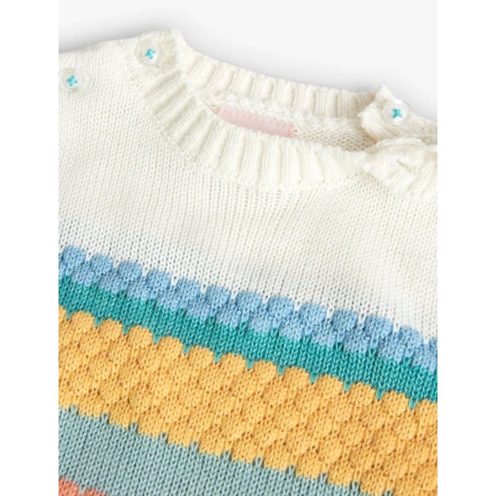 Boboli BOBOLI - Knitted Romper with Multicolor Stripes