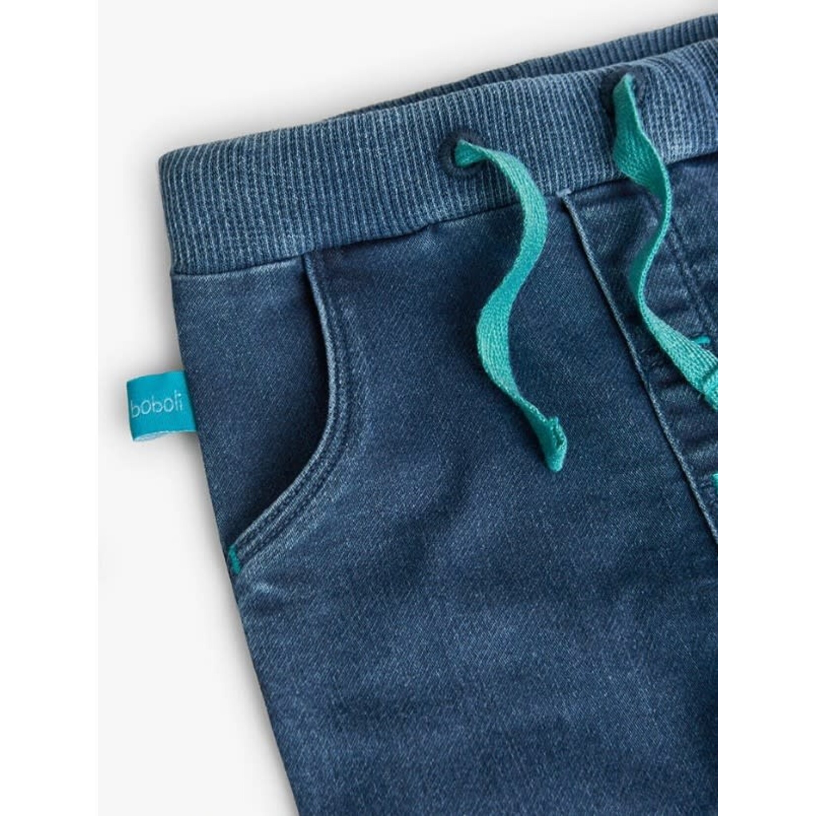 Boboli BOBOLI - Stretch Denim Pants with Drawstring Waist