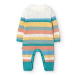 Boboli BOBOLI - Knitted Romper with Multicolor Stripes