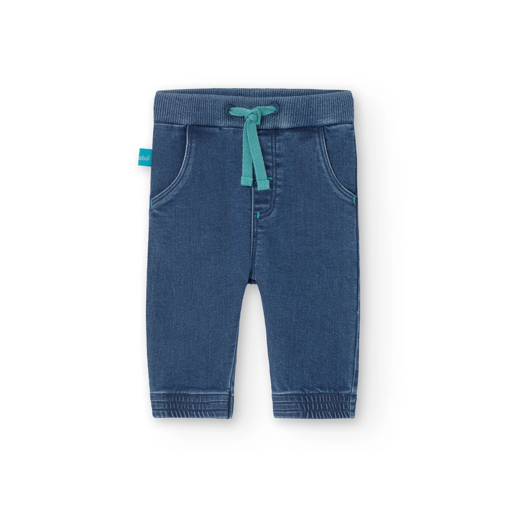 Boboli BOBOLI - Stretch Denim Pants with Drawstring Waist