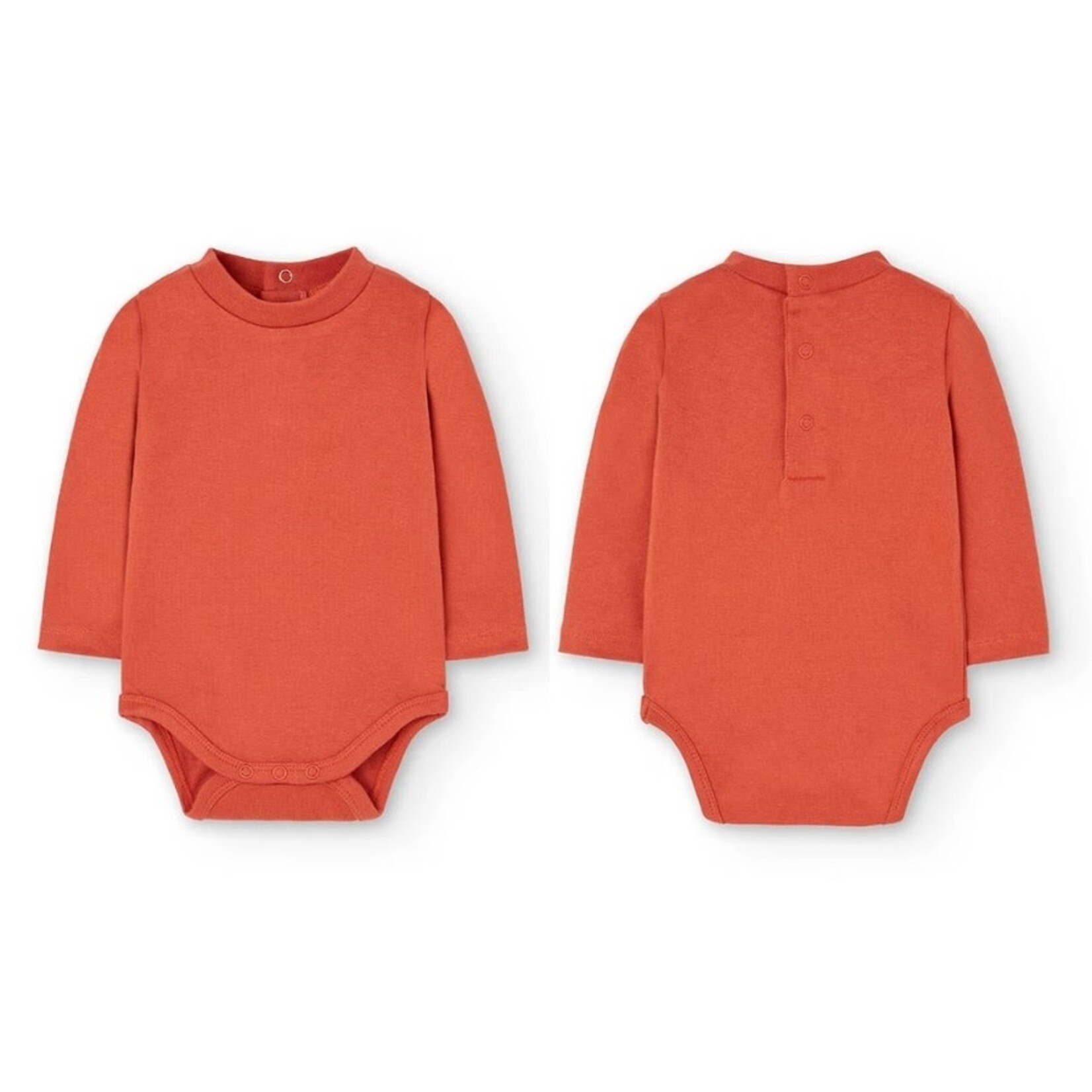 Boboli BOBOLI - 2-Piece Set - Burnt Orange Bodysuit and Gray Overalls with Arctic Friends Print