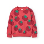 Boboli BOBOLI - Red Sweatshirt with Tomato Print