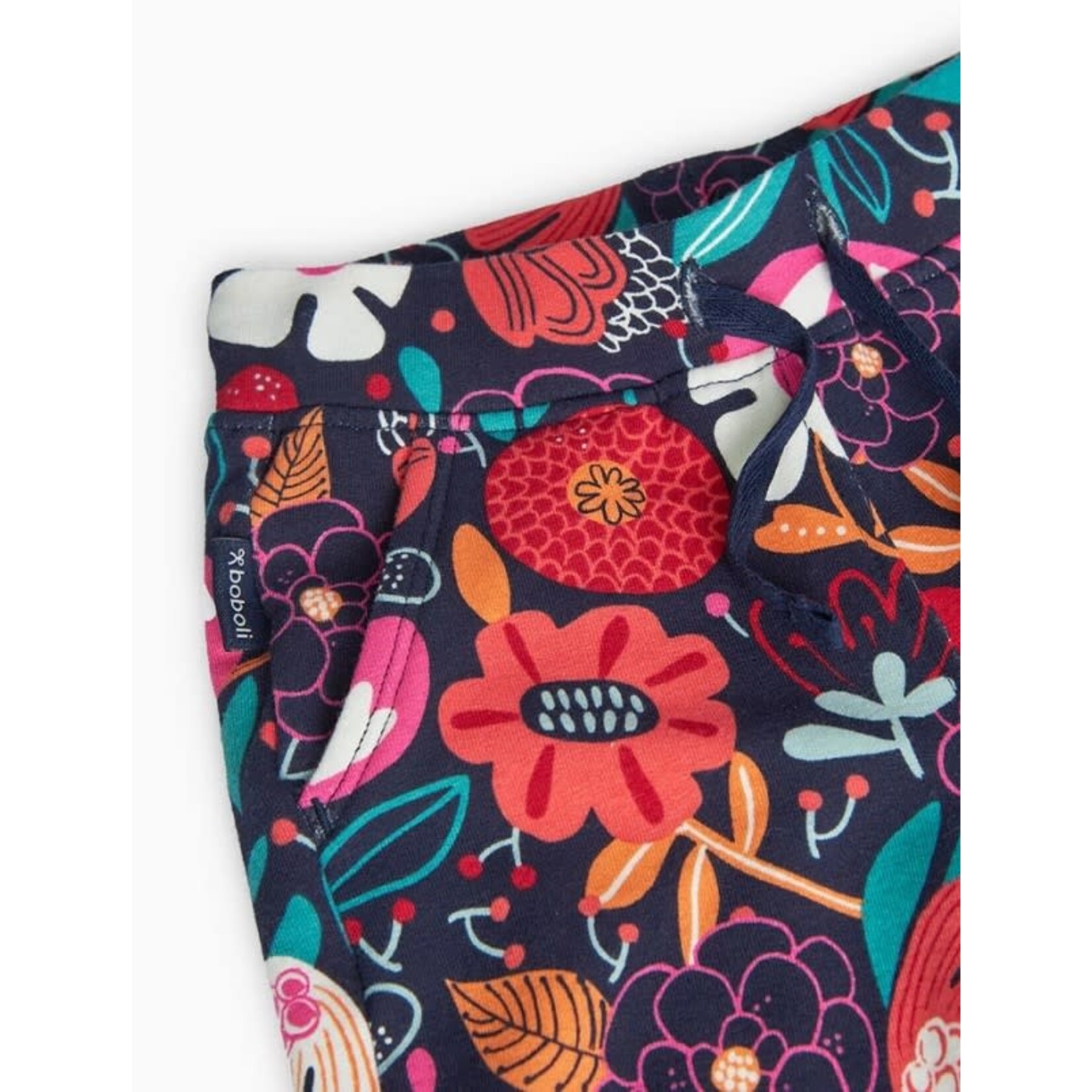 Boboli BOBOLI - Pantalon souple ajusté marine avec imprimé floral