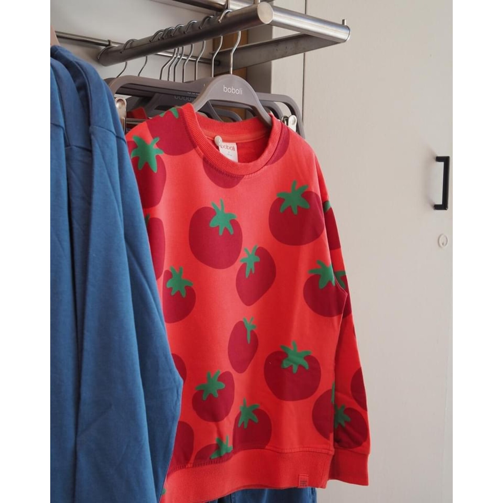 Boboli BOBOLI - Red Sweatshirt with Tomato Print