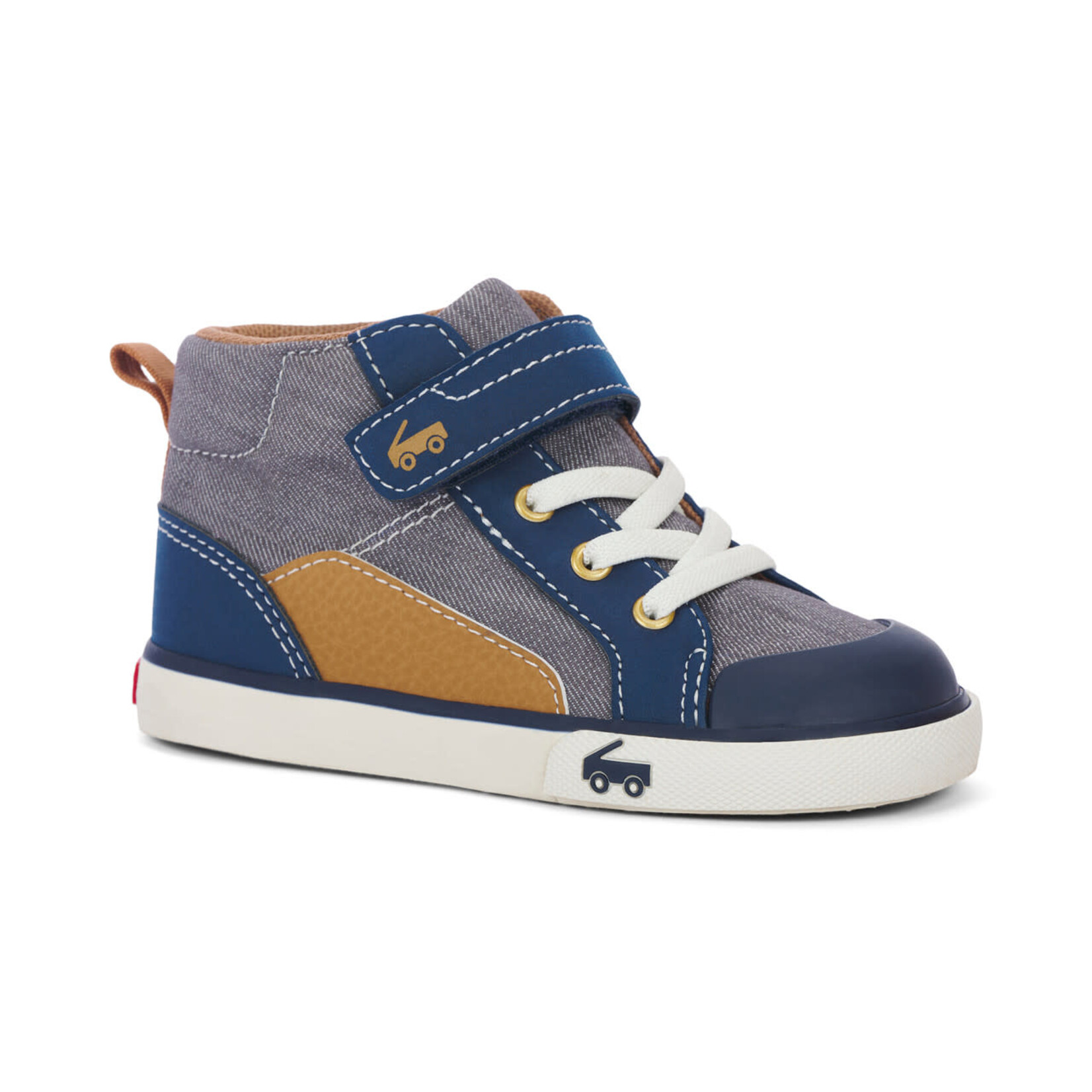 See Kai Run SEE KAI RUN - Chaussures bottillons en toile (baskets) 'Dayton - Gray Denim'