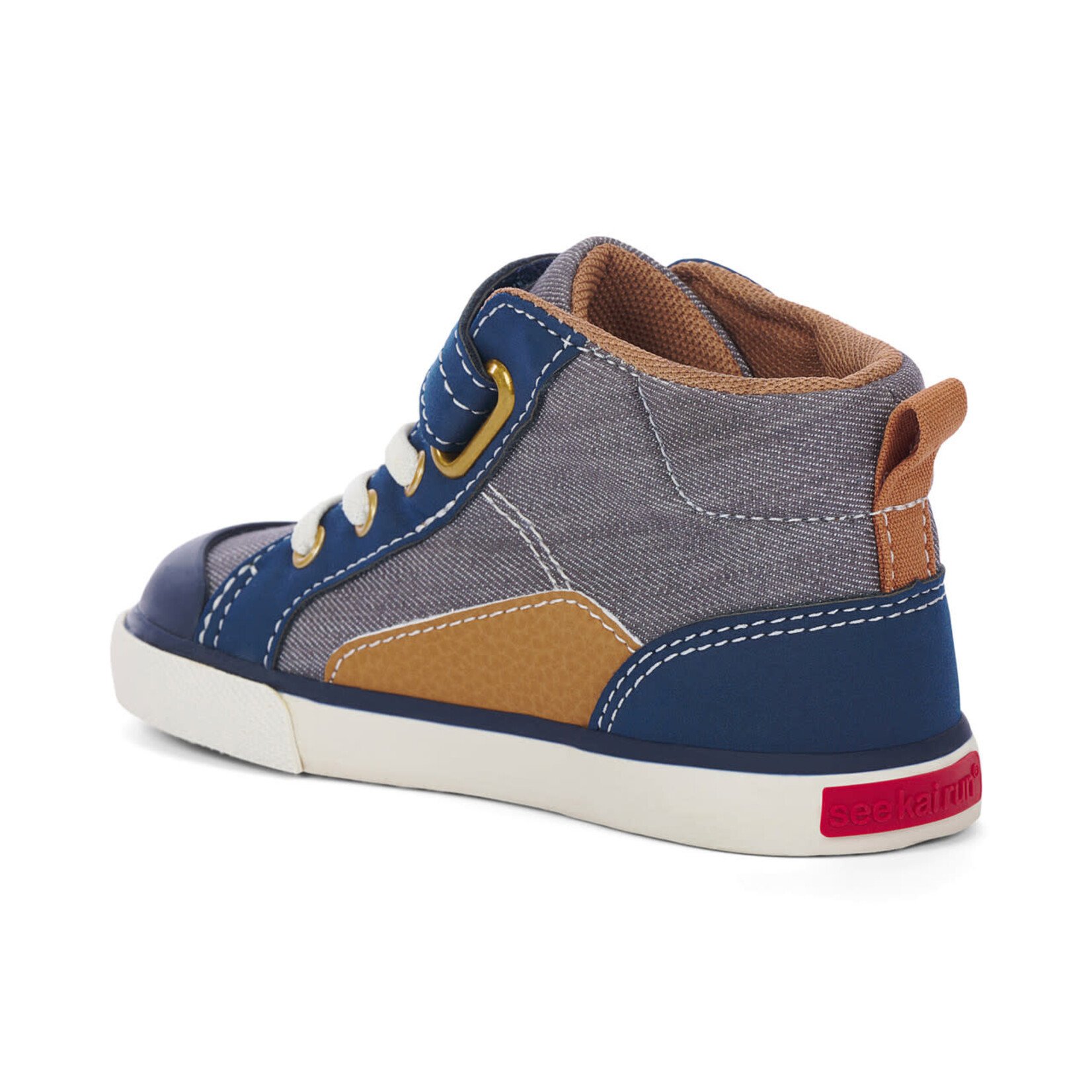 See Kai Run SEE KAI RUN - Chaussures bottillons en toile (baskets) 'Dayton - Gray Denim'