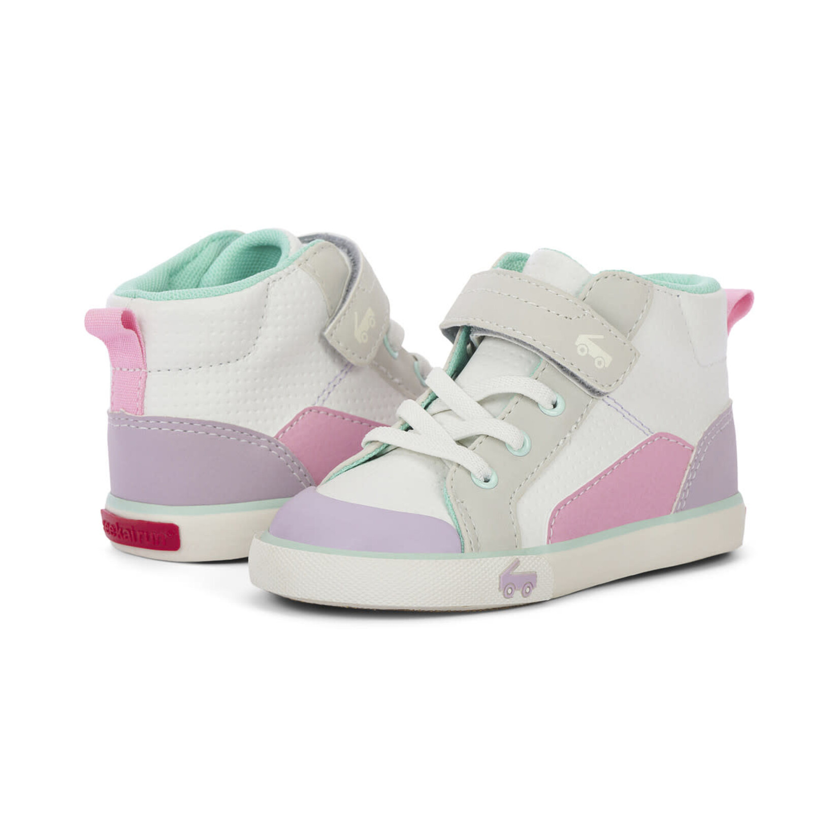 See Kai Run SEE KAI RUN - High Top Leather Sneakers  'Dayton - White Leather'