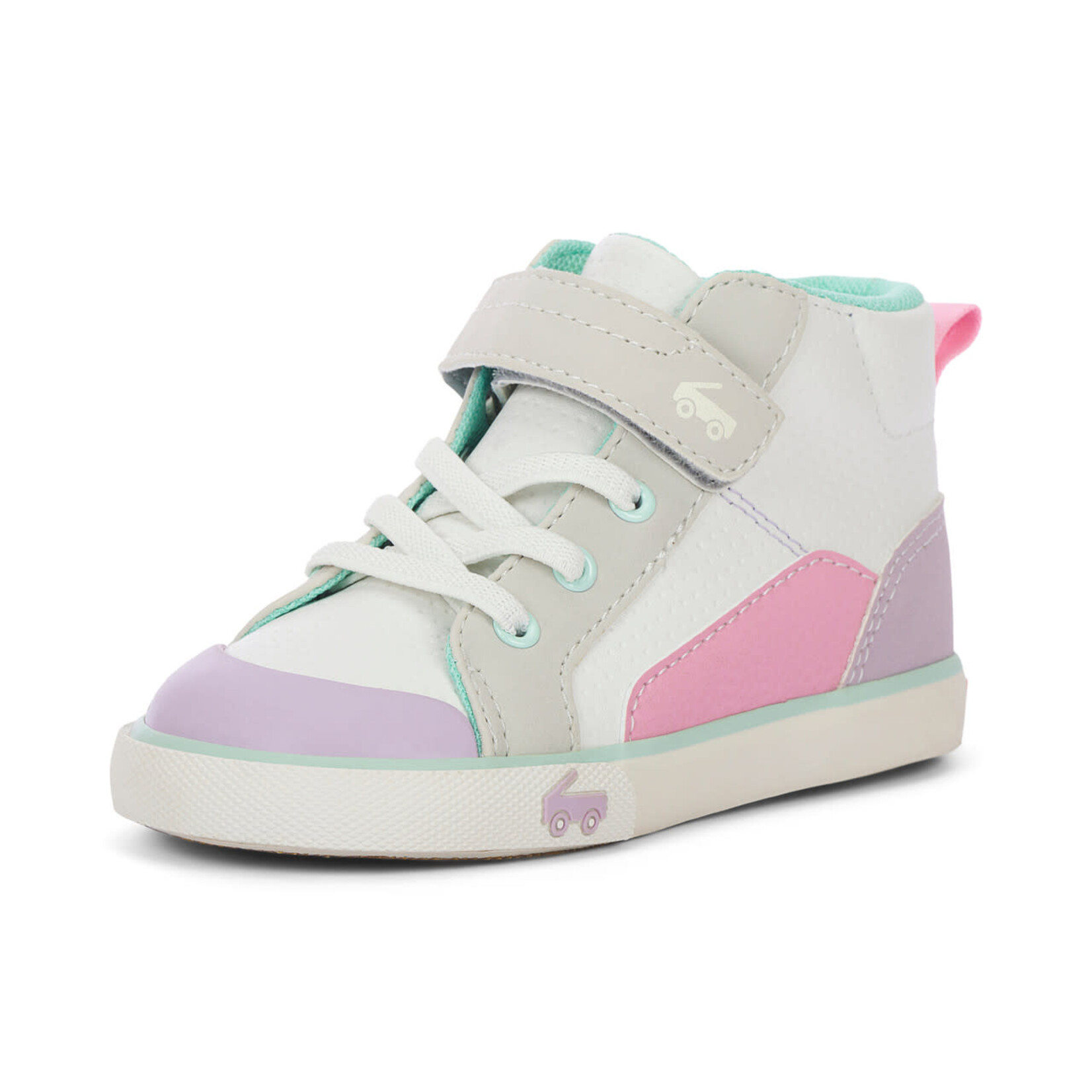 See Kai Run SEE KAI RUN - Chaussures bottillons en cuir (baskets) 'Dayton - White Leather'