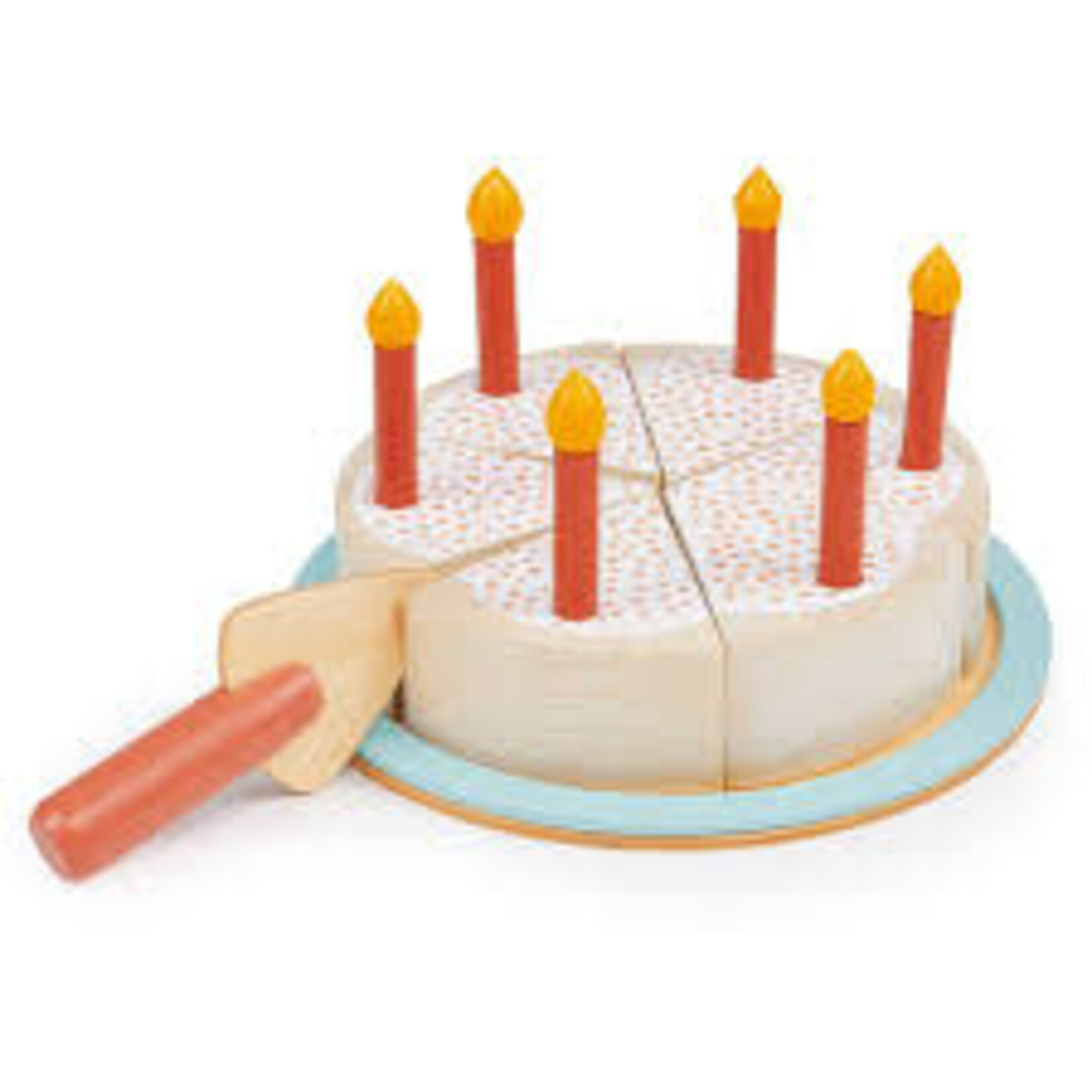 Mentari MENTARI - Gâteau d'anniversaire en bois avec bougie