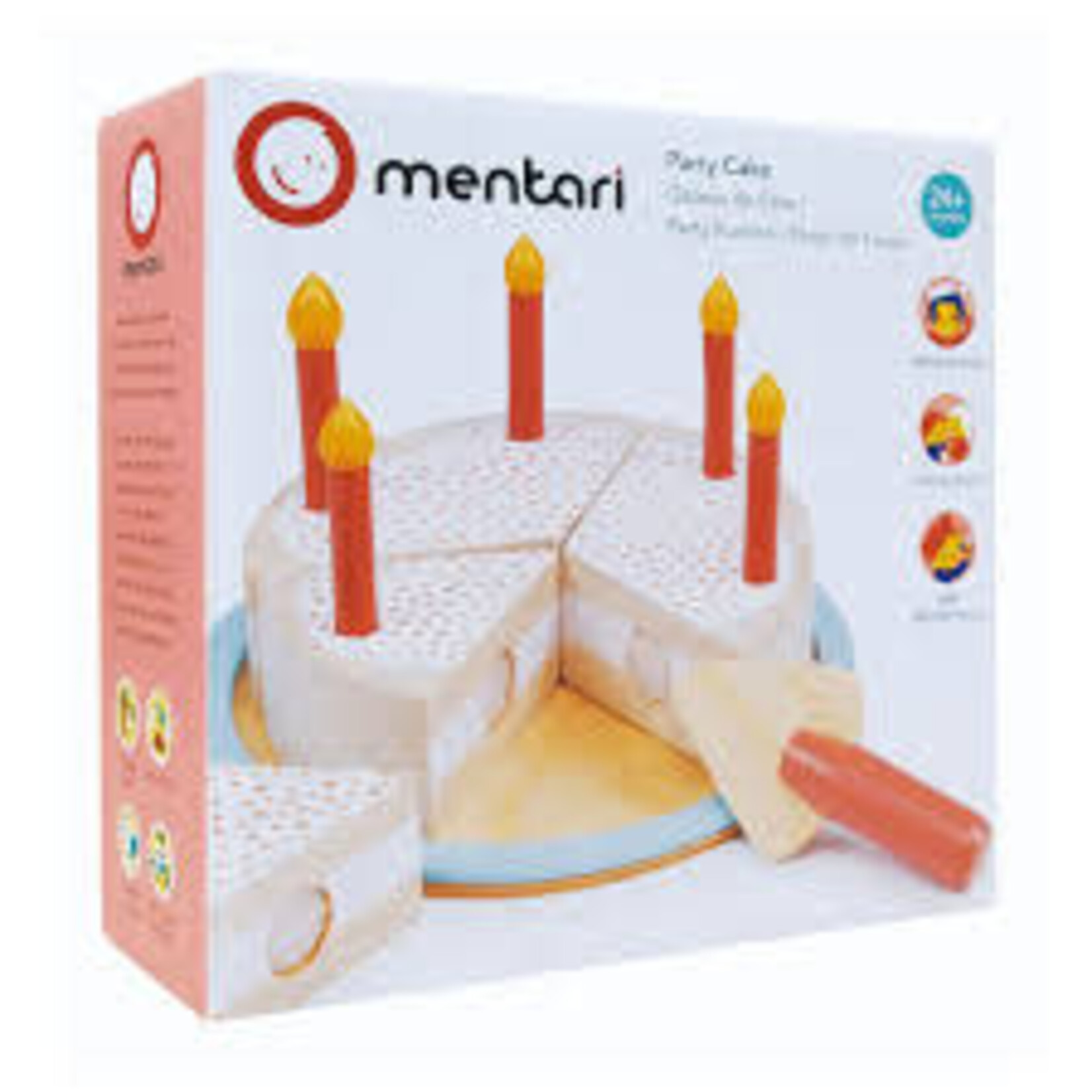 Mentari MENTARI - Gâteau d'anniversaire en bois avec bougie