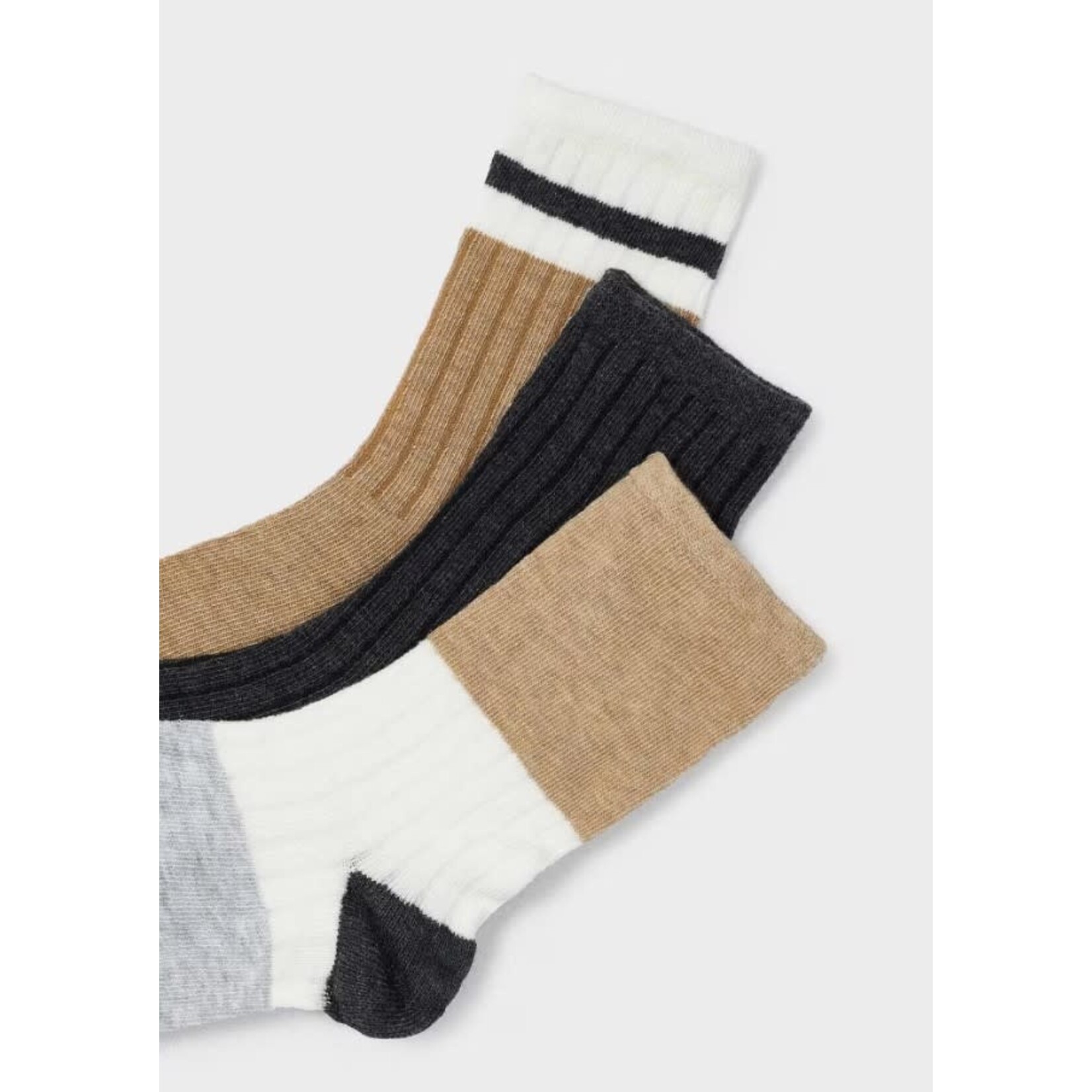 Mayoral MAYORAL - Lot de 3 paires de chaussettes 'Crème, charcoal, latté'