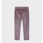 Mayoral MAYORAL - Red and Royal Blue Houndstooth Print Velvet Leggings