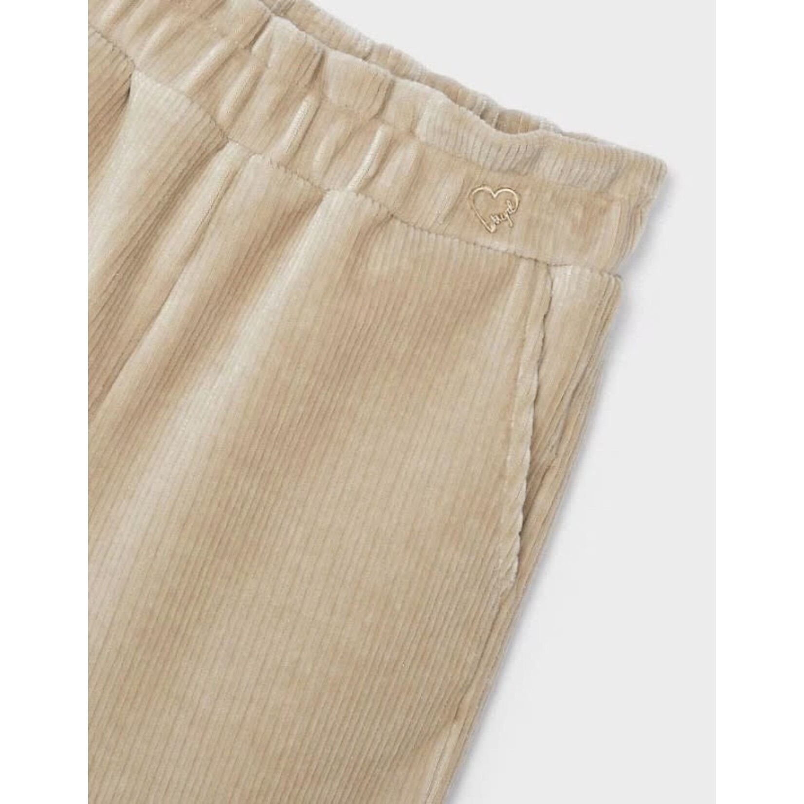 Mayoral MAYORAL - Beige corduroy pants with wide legs