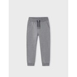 Mayoral MAYORAL - Soft gray jogging pants with adjustable navy drawstring