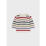 Mayoral MAYORAL - Off-white Knit Sailor Sweater with Multicolor Stripes