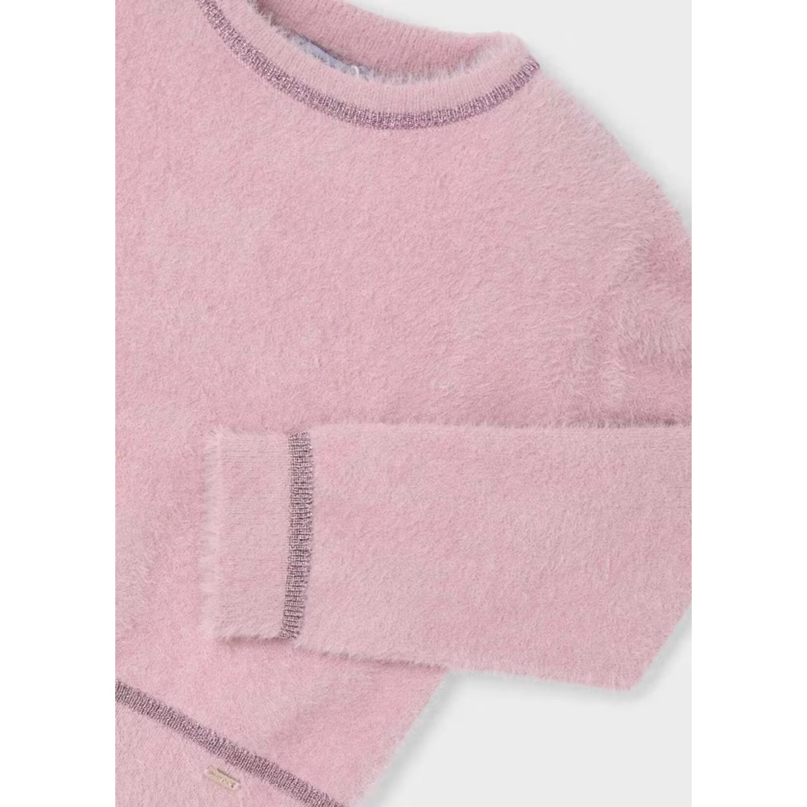 Mayoral MAYORAL - Extra Soft Dusty Pink Sweater with Shiny Details