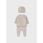 Mayoral MAYORAL - 3-Piece Set - Sand Knit Sweater, Footed Pants and Hat