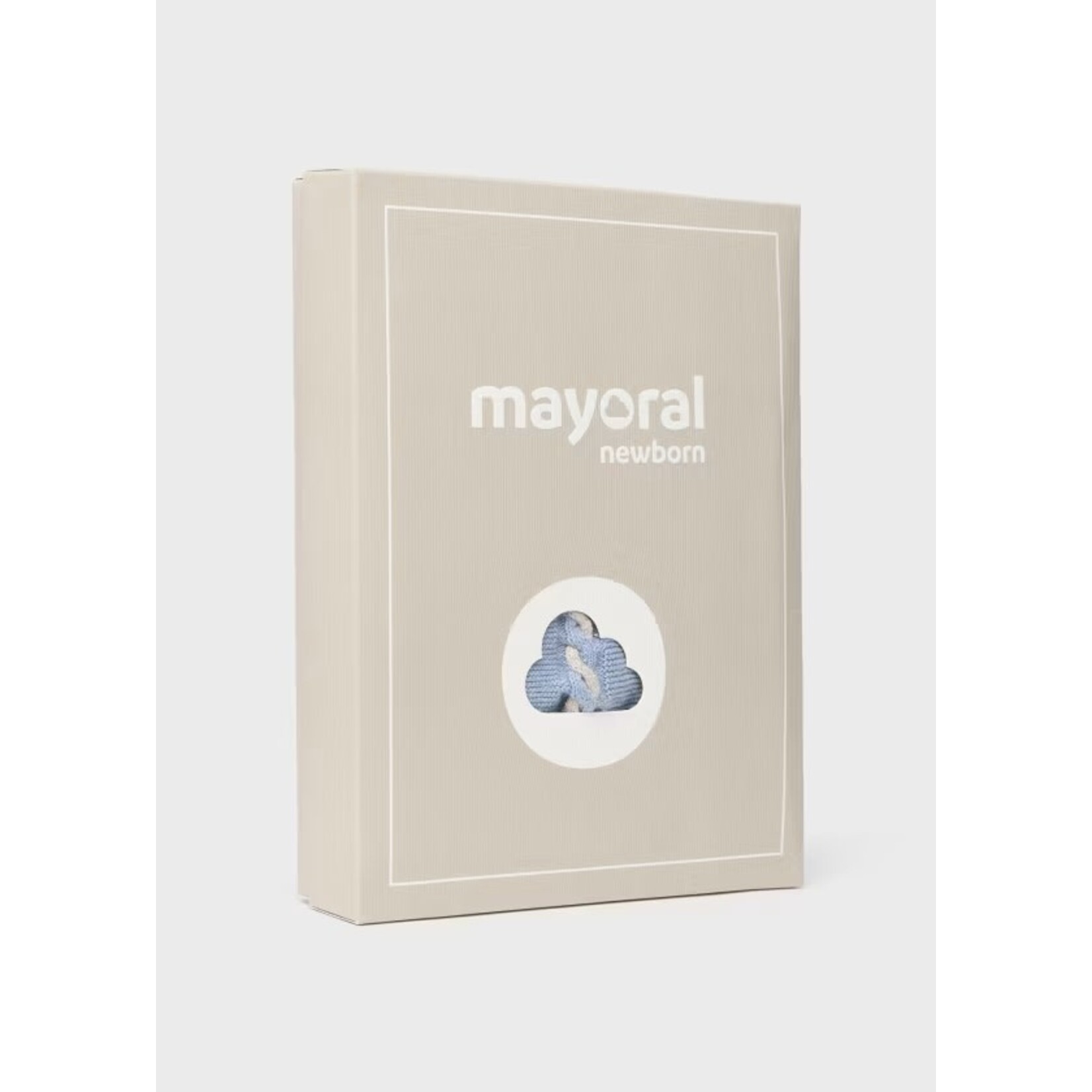 Mayoral MAYORAL - Ensemble 3 morceaux - Chandail, pantalon à pieds et bonnet en tricot bleu