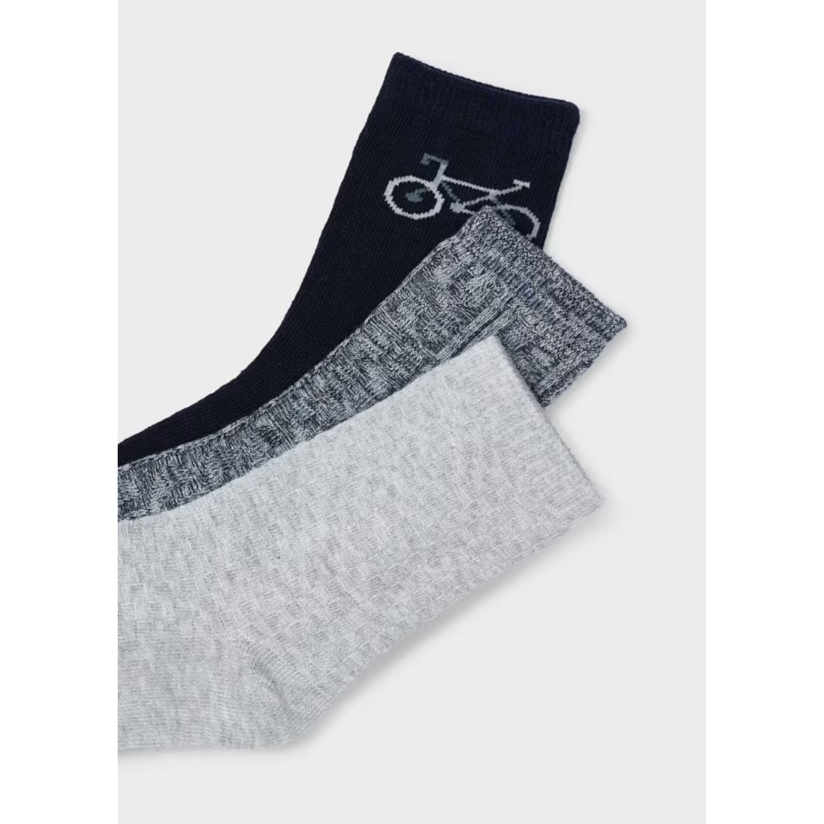 Mayoral MAYORAL - Lot de 3 paires de chaussettes 'Vélo - Marine/Gris'