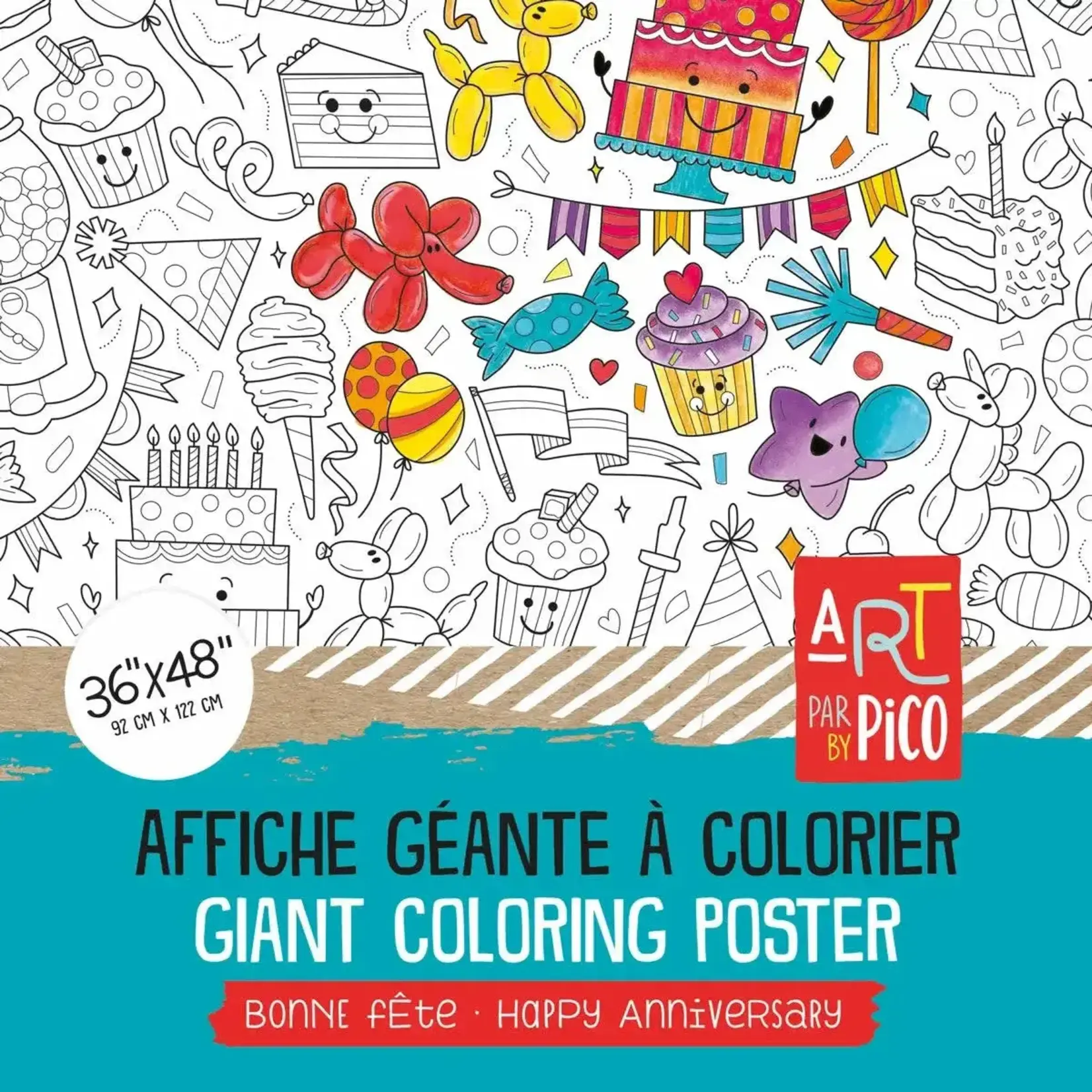 Pico PICO - Affiche géante à colorier - Anniversaire