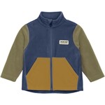 Color Kids COLOR KIDS - Veste de polar avec fermeture éclair - Colorblock bleu marine/orange/sable