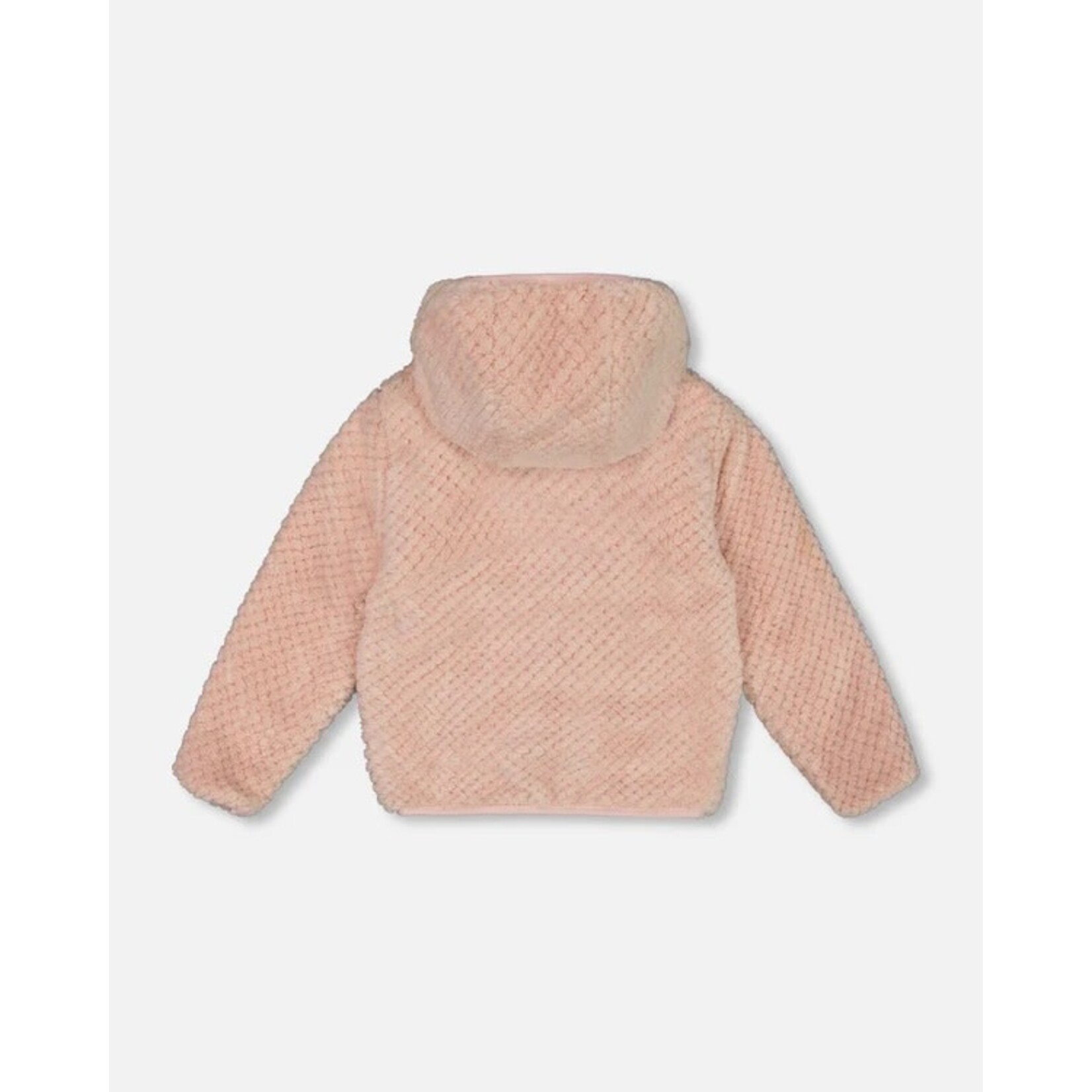 Deux par Deux DEUX PAR DEUX - Manteau mi-saison réversible rose en peluche