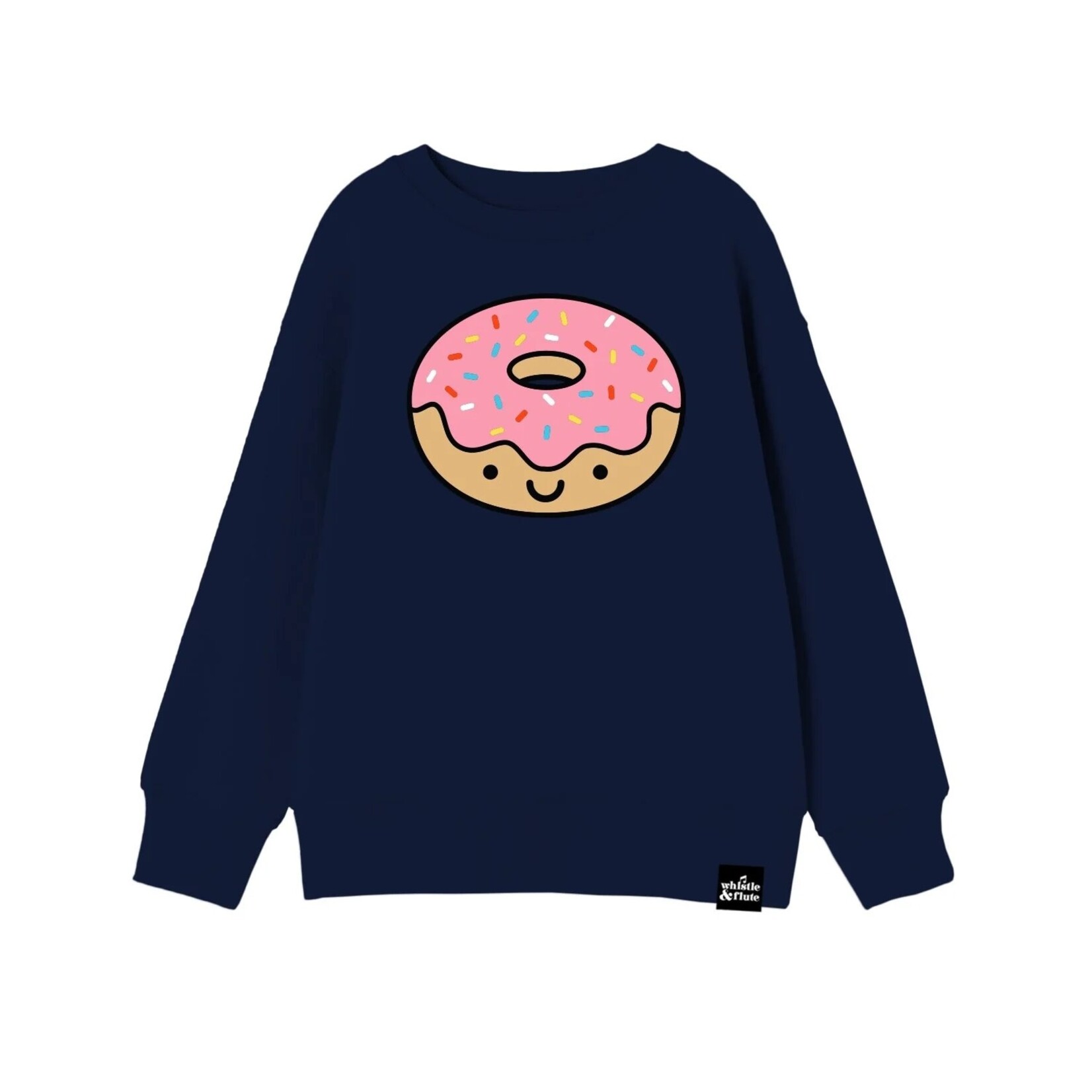 Whistle & Flute WHISTLE AND FLUTE - Light indigo sweatshirt 'Kawaii - Donut'