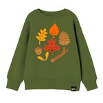 Whistle & Flute WHISTLE AND FLUTE - Light green sweatshirt 'Autumn Leaves'