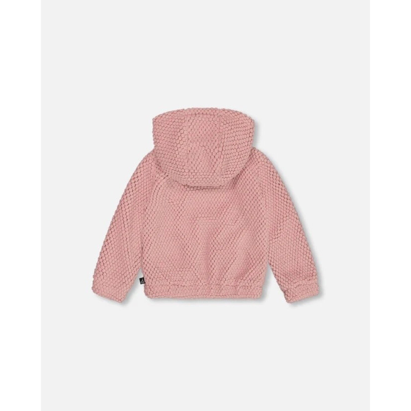 Deux par Deux DEUX PAR DEUX - Hooded Plush Vest Dusty Pink 'Edelweiss'