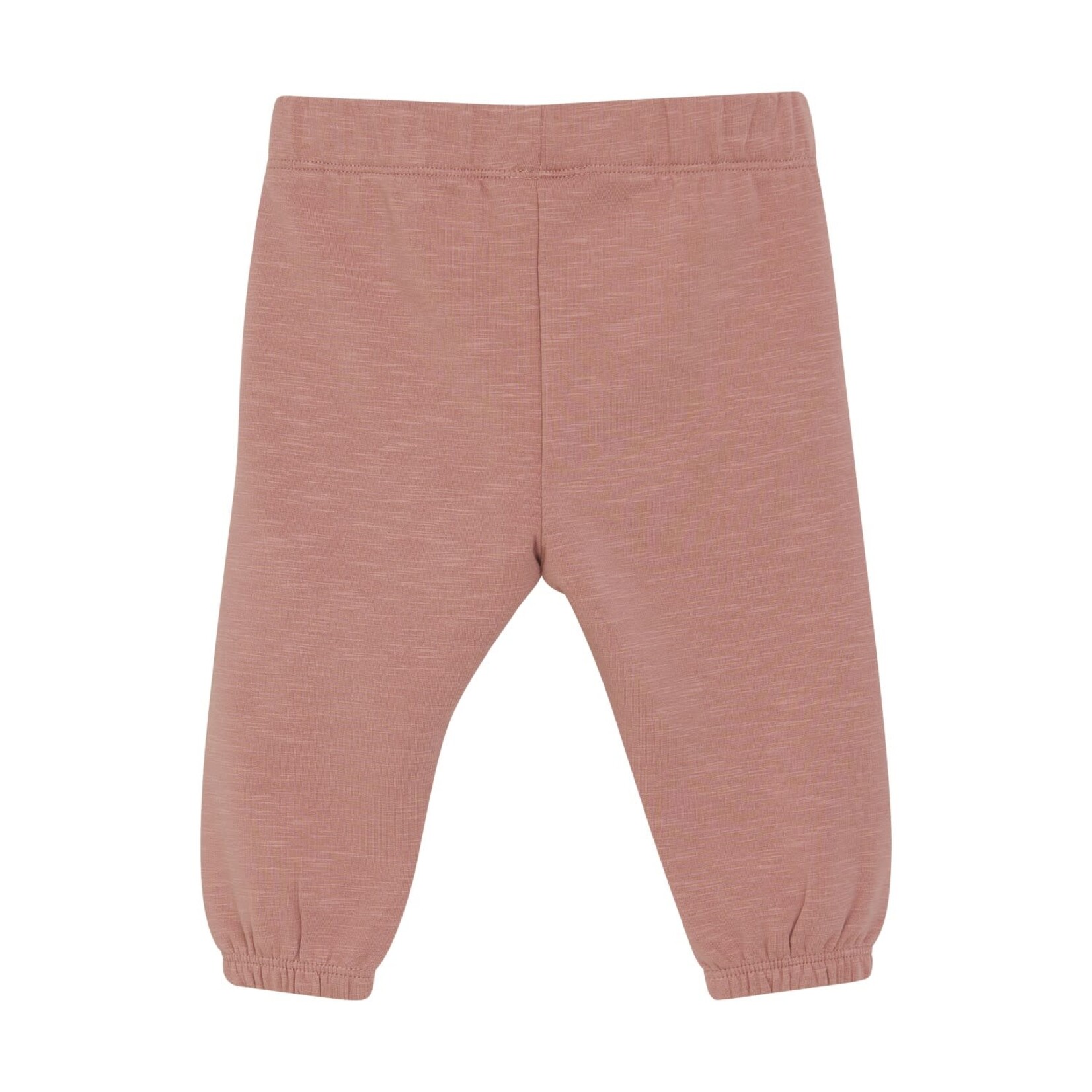 Minymo MINYMO - Powder pink lightly fleeced jogging pants with buckle