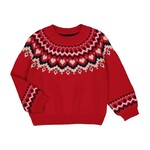 Mayoral MAYORAL -Bright red sweater with winter pattern on the collar