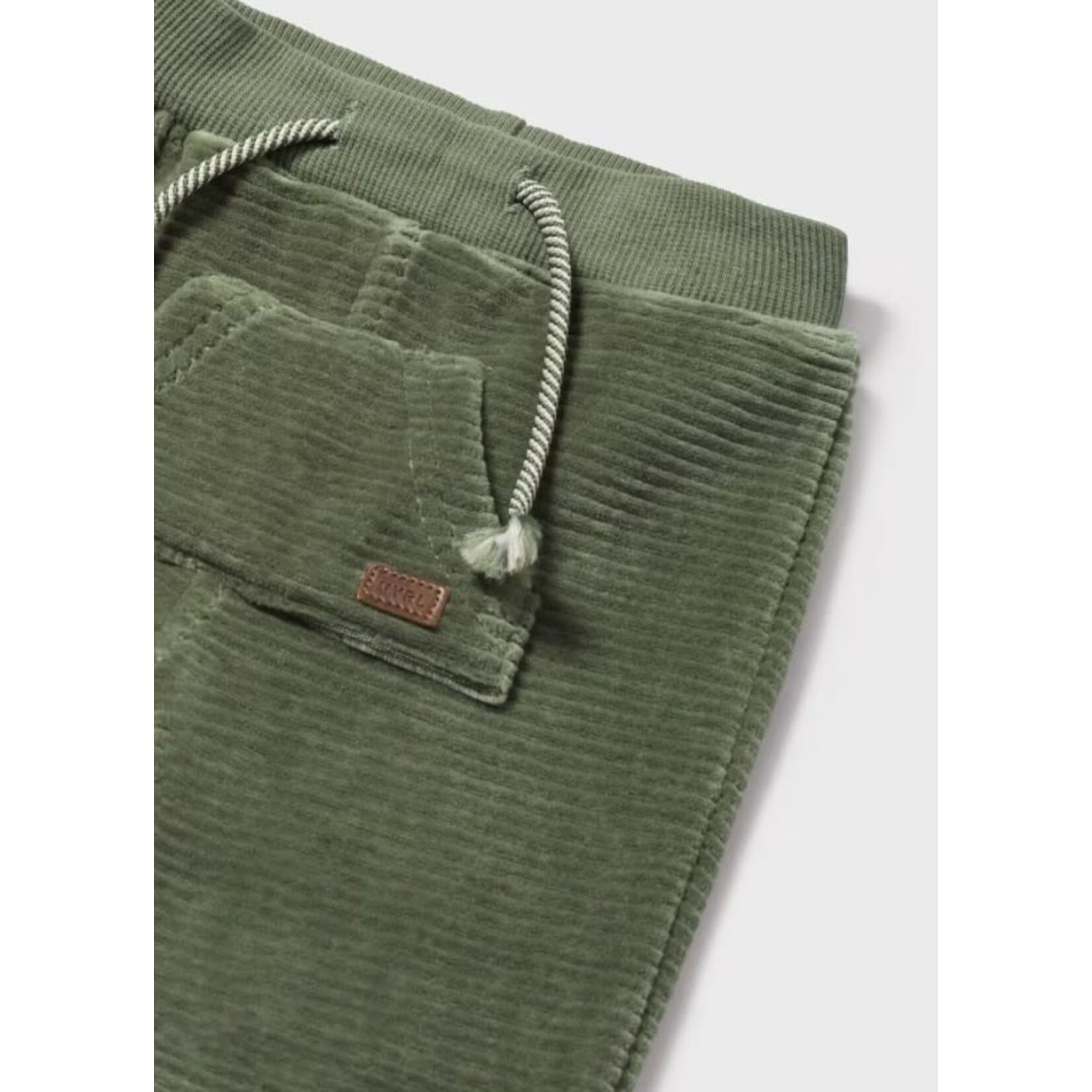 Mayoral MAYORAL - Long green corduroy pants with adjustable drawstring