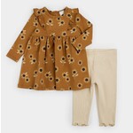 Petit Lem PETIT LEM - Sunflower Print Amber Dress Set with cream legging
