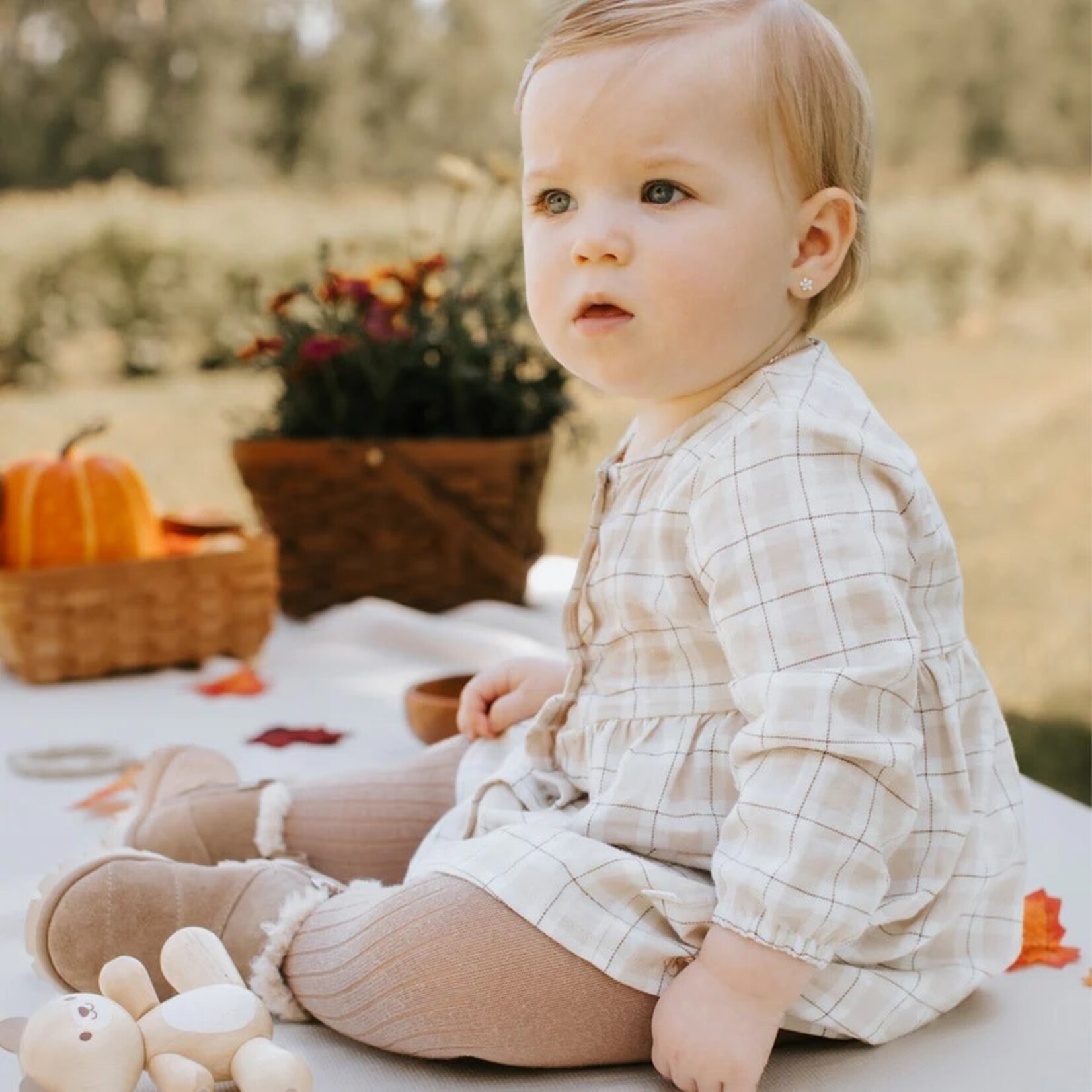 Petit Lem PETIT LEM - Dune Plaid Poplin Dress Set