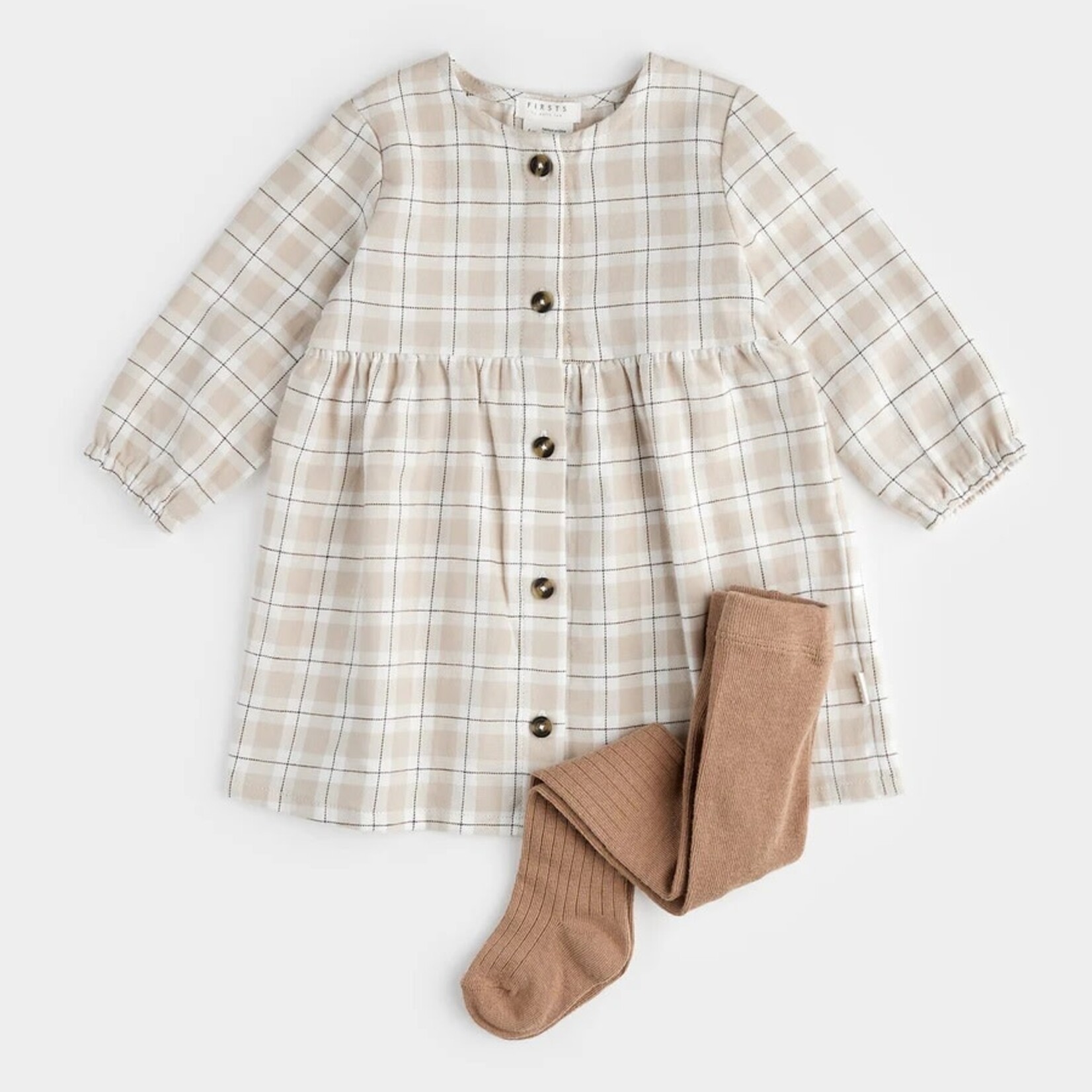 Petit Lem PETIT LEM - Dune Plaid Poplin Dress Set