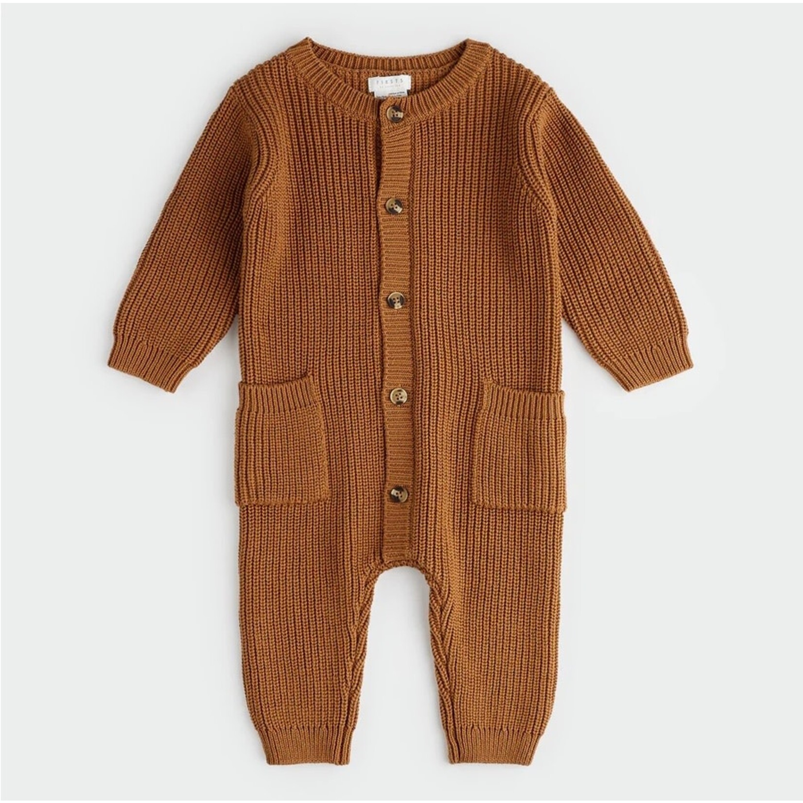 Petit Lem PETIT LEM - Combinaison en tricot ambre avec boutons à l'avant