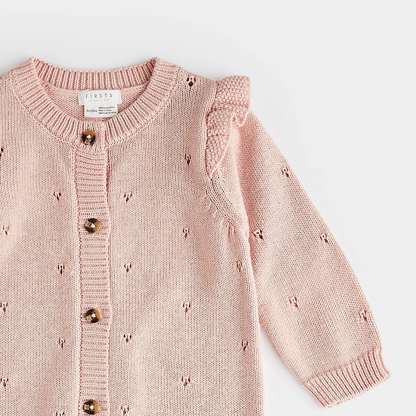 Petit Lem PETIT LEM - Peony Pointelle Knit Playsuit