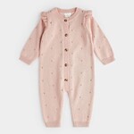 Petit Lem PETIT LEM - Combinaison en tricot pointelle rose pivoine